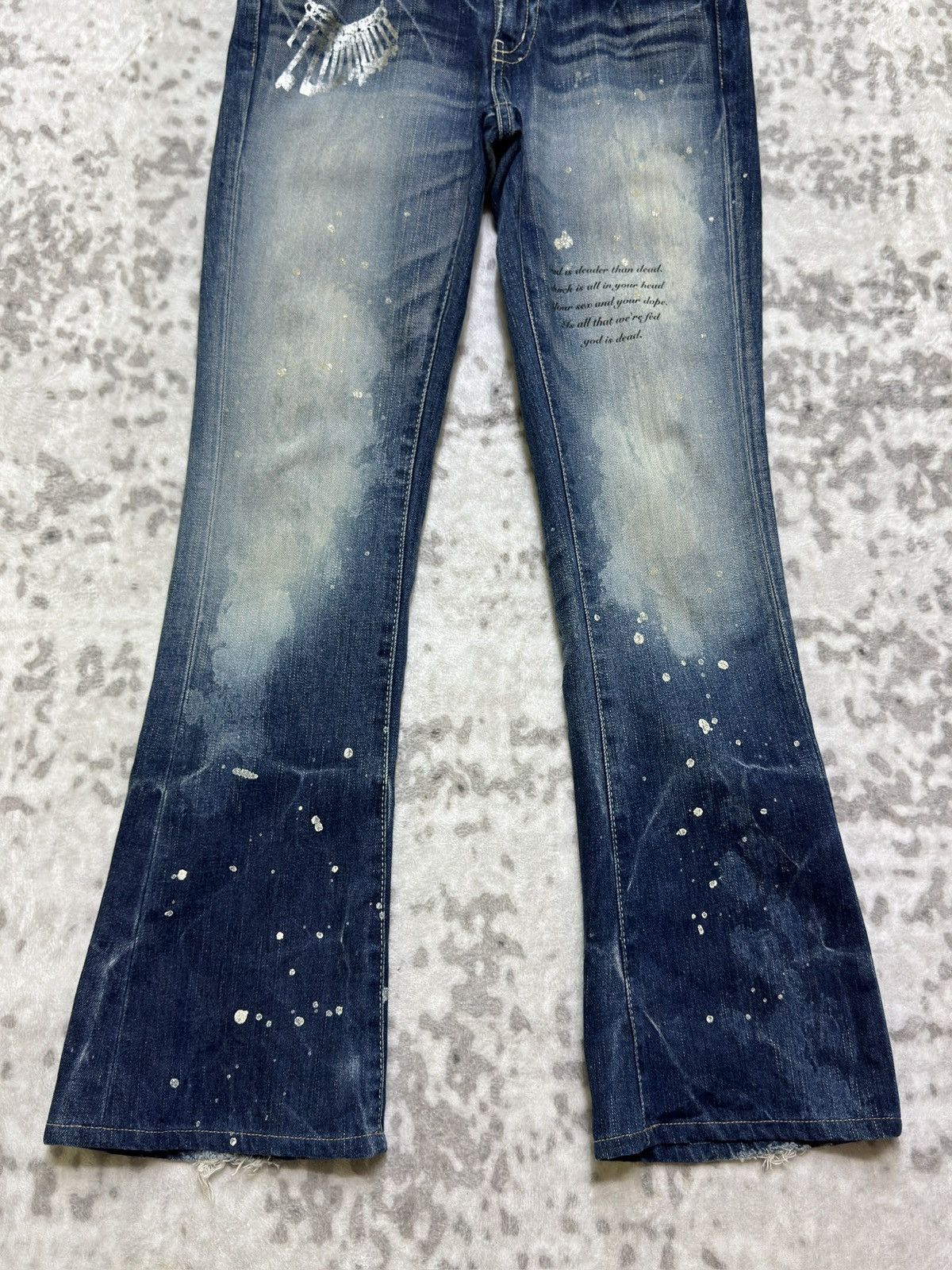 Vanquish Vintage Vanquish Distressed Paint Splatter Flared Low Rise Size US 30 / EU 46 - 7 Thumbnail