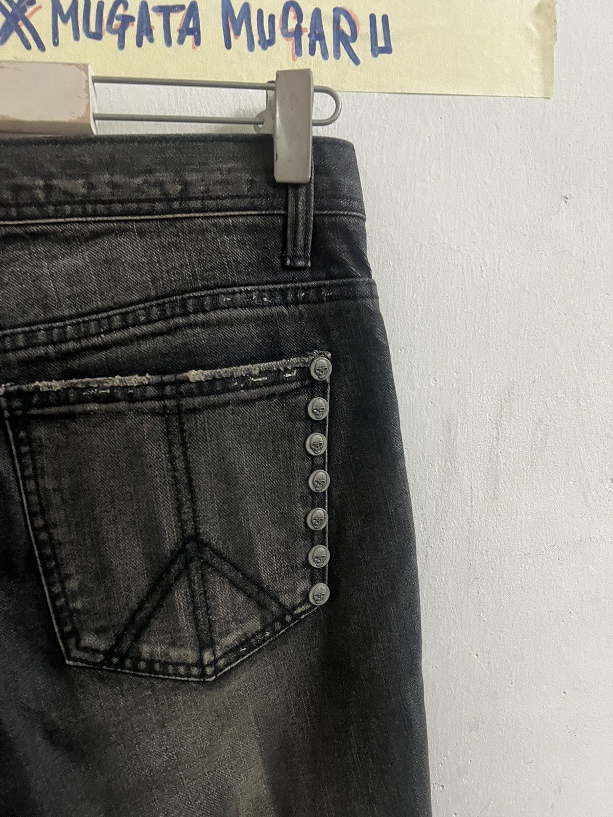 Japanese Brand FLARE UNKNOWN SKULL DENIM PANT Size US 30 / EU 46 - 15 Thumbnail