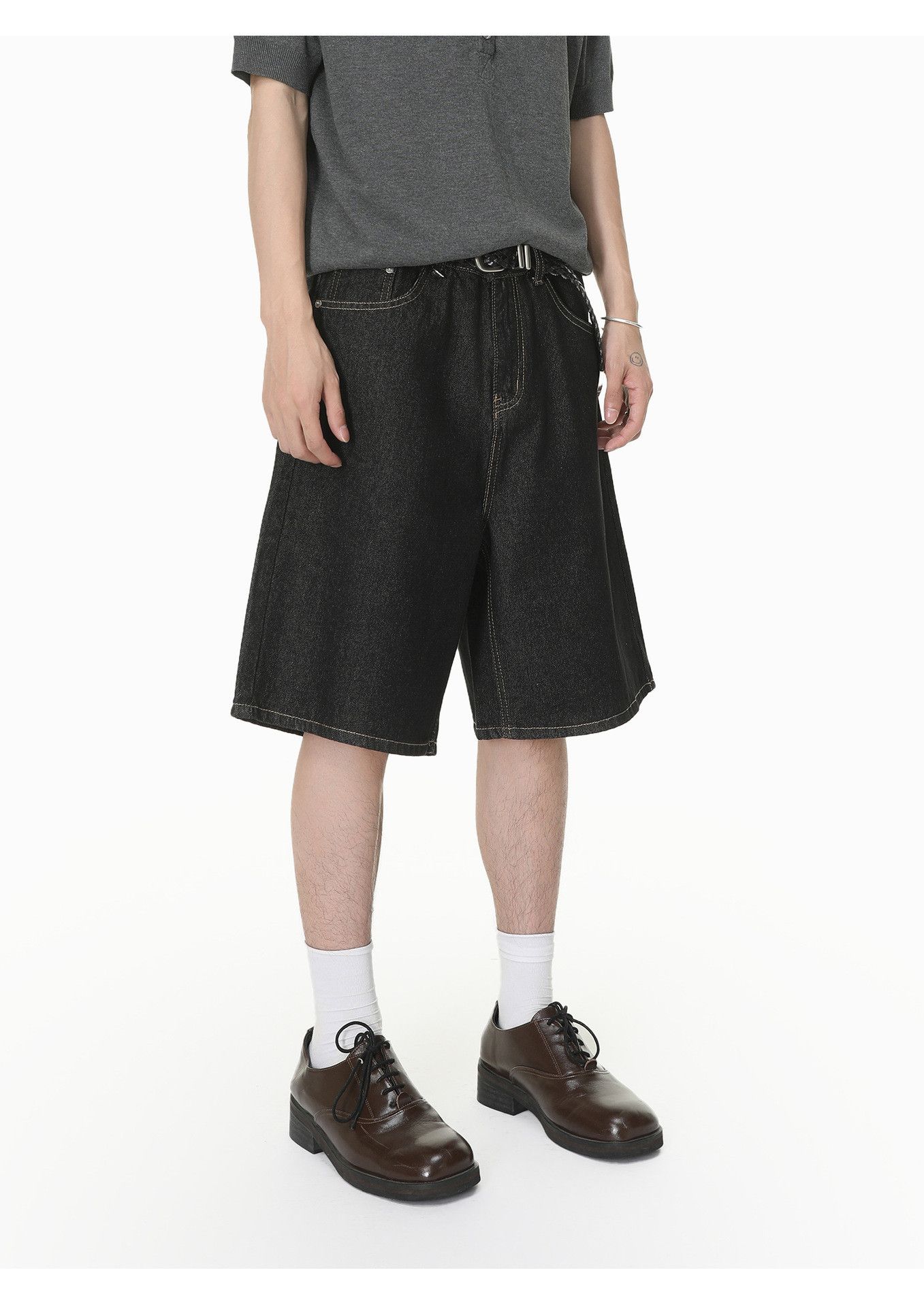 Jean Men's CleanFit Straight-Leg Washed Casual Denim Shorts Size US 32 / EU 48 - 2 Thumbnail