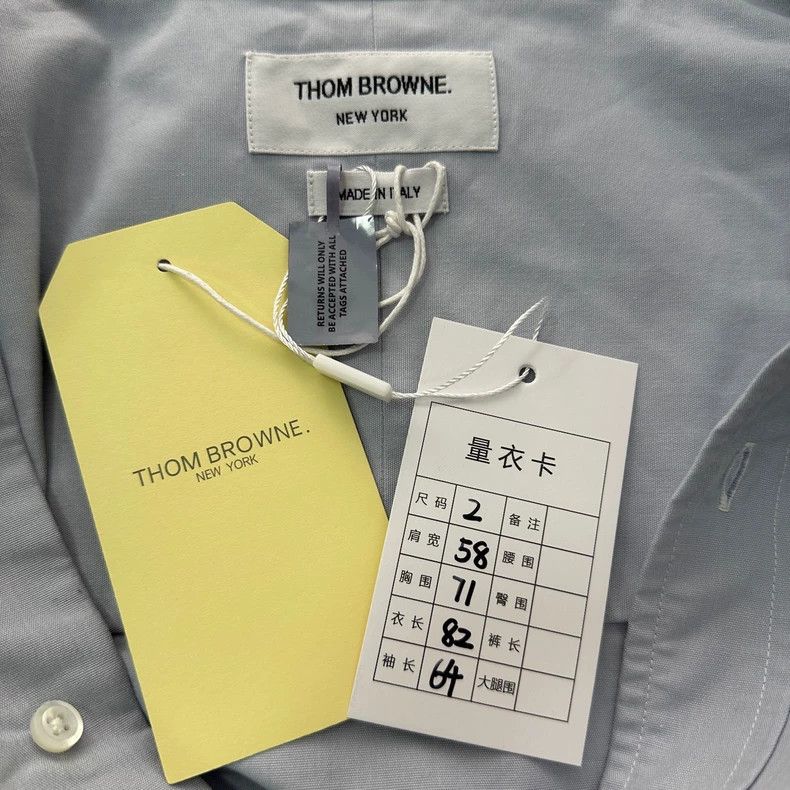 Thom Browne Thom browne Light blue cuff four-bar Oxford cloth shirt 250 Size US M / EU 48-50 / 2 - 5 Thumbnail