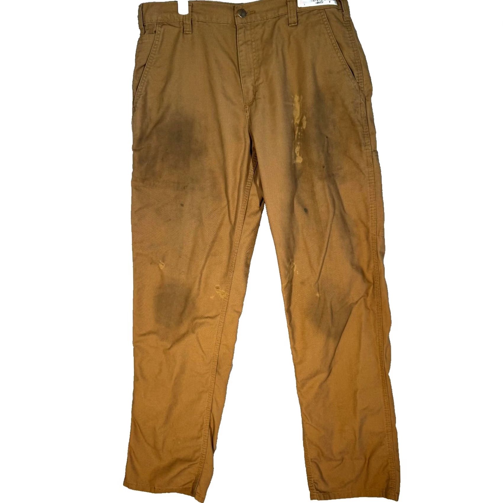 Carhartt Carhartt Carpenter Jeans Men’s 34 x 36 Brown Cotton Dungaree Fit Straight Leg Jeans Size US 34 / EU 50 - 2 Thumbnail