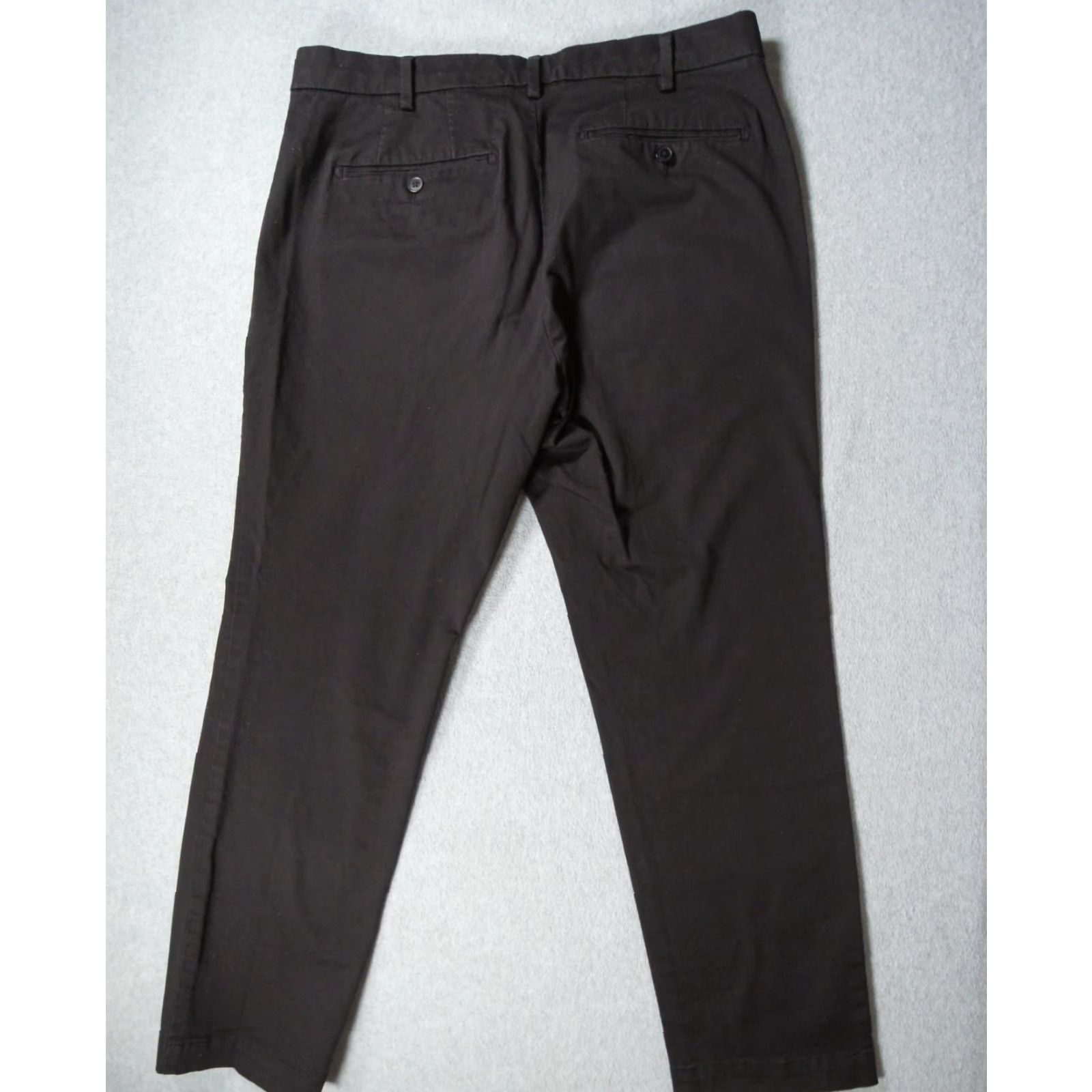 Uniqlo Uniqlo Pants Mens 35x29 Black Chino Slim Fit Flat Front Stretch Preppy Casual Size US 35 - 5 Thumbnail