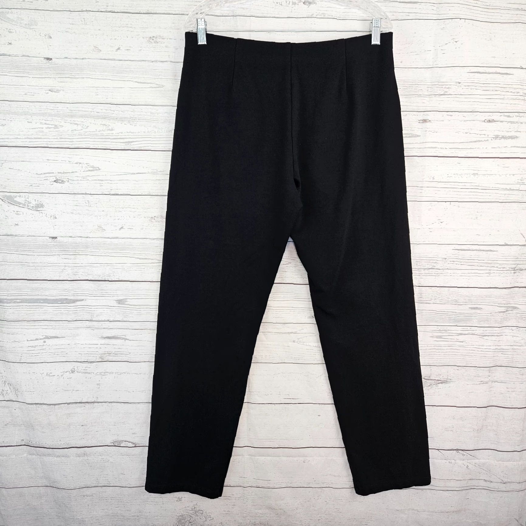 Eileen Fisher Eileen Fisher Pants Womens Ponte Knit Pull On Sz Medium Black Mid Rise Size 32" / US 10 / IT 46 - 3 Thumbnail