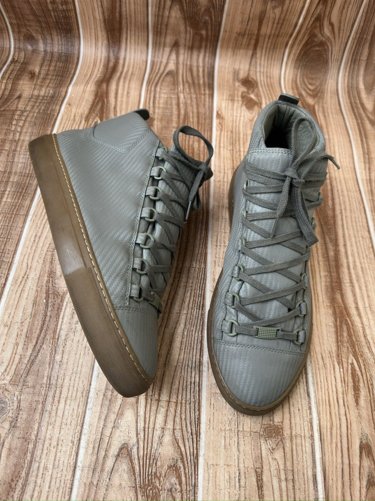 Balenciaga Balenciaga Paris Light Grey Hightop Sneaks Size US 10 / EU 43 - 5 Thumbnail