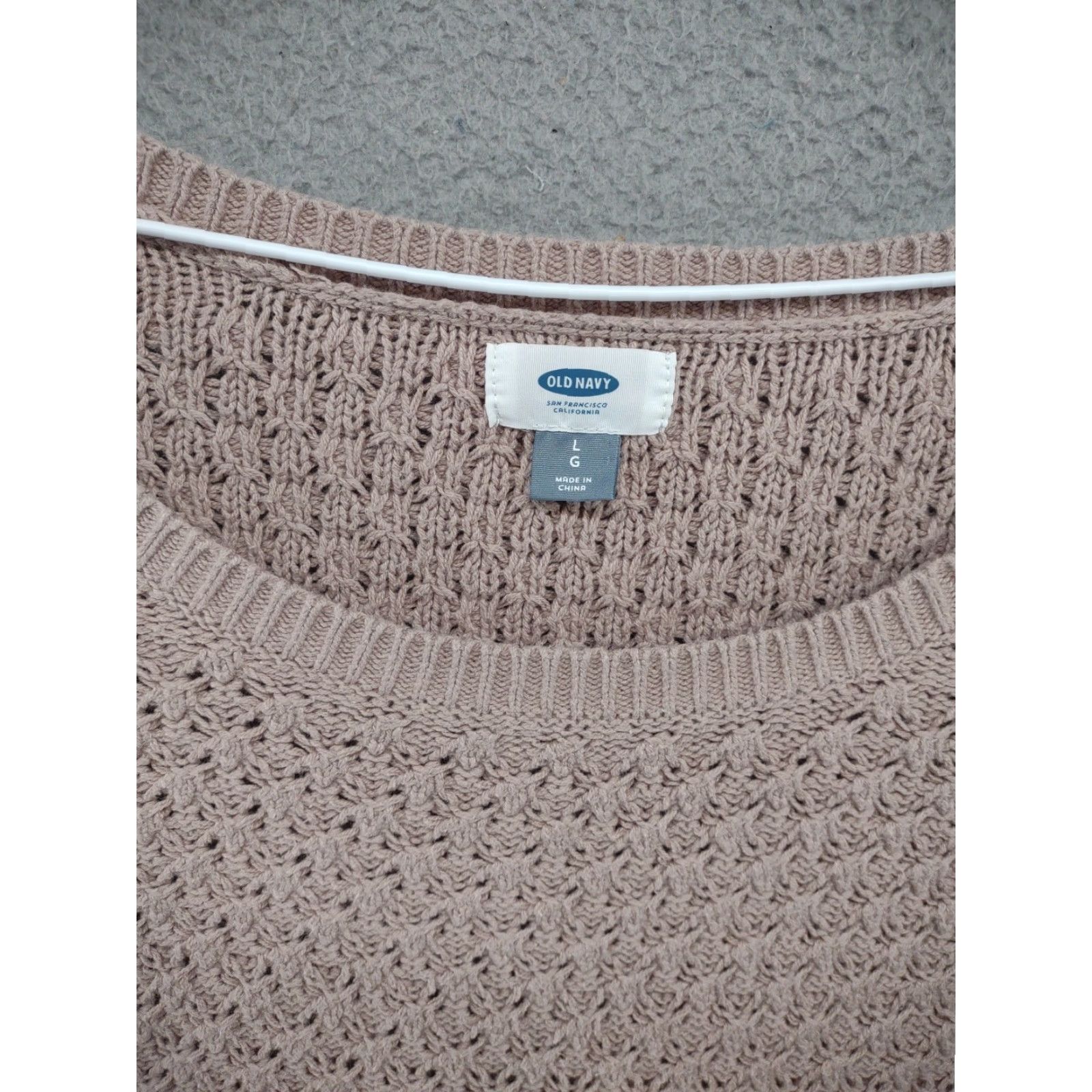 Old Navy Old Navy Women's Textured Knit Pullover Sweater Size L Pale Pink Knit Size S / US 4 / IT 40 - 2 Thumbnail