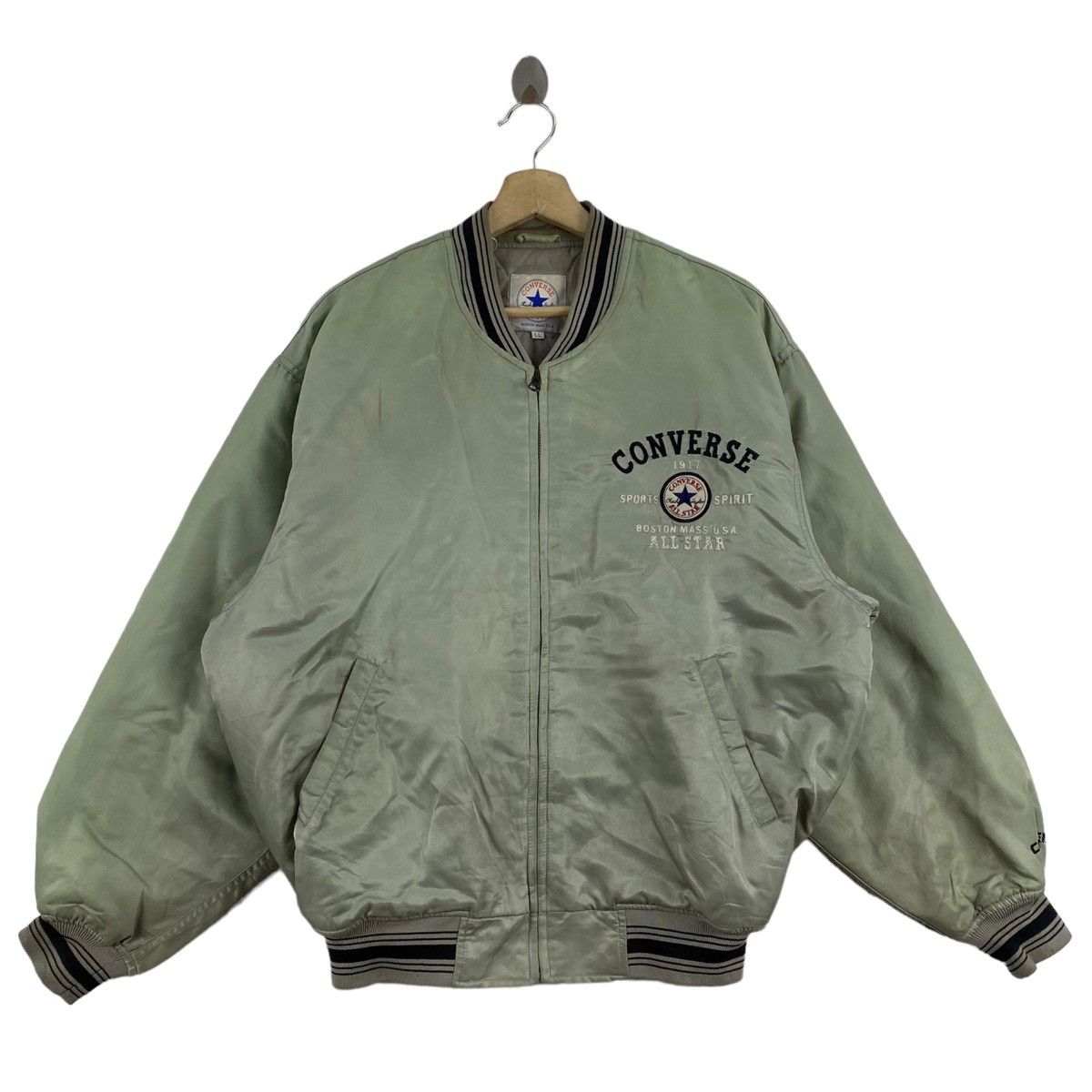 image of Converse All Star Big Back Embroidered Logo Green Baseball, Men's (Size XL)
