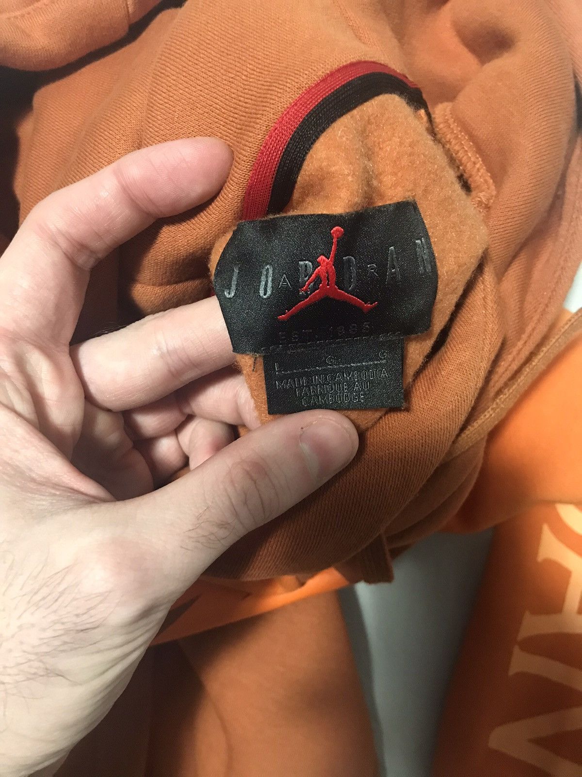 Jordan Brand Jordan orange hoodie Size US L / EU 52-54 / 3 - 3 Thumbnail