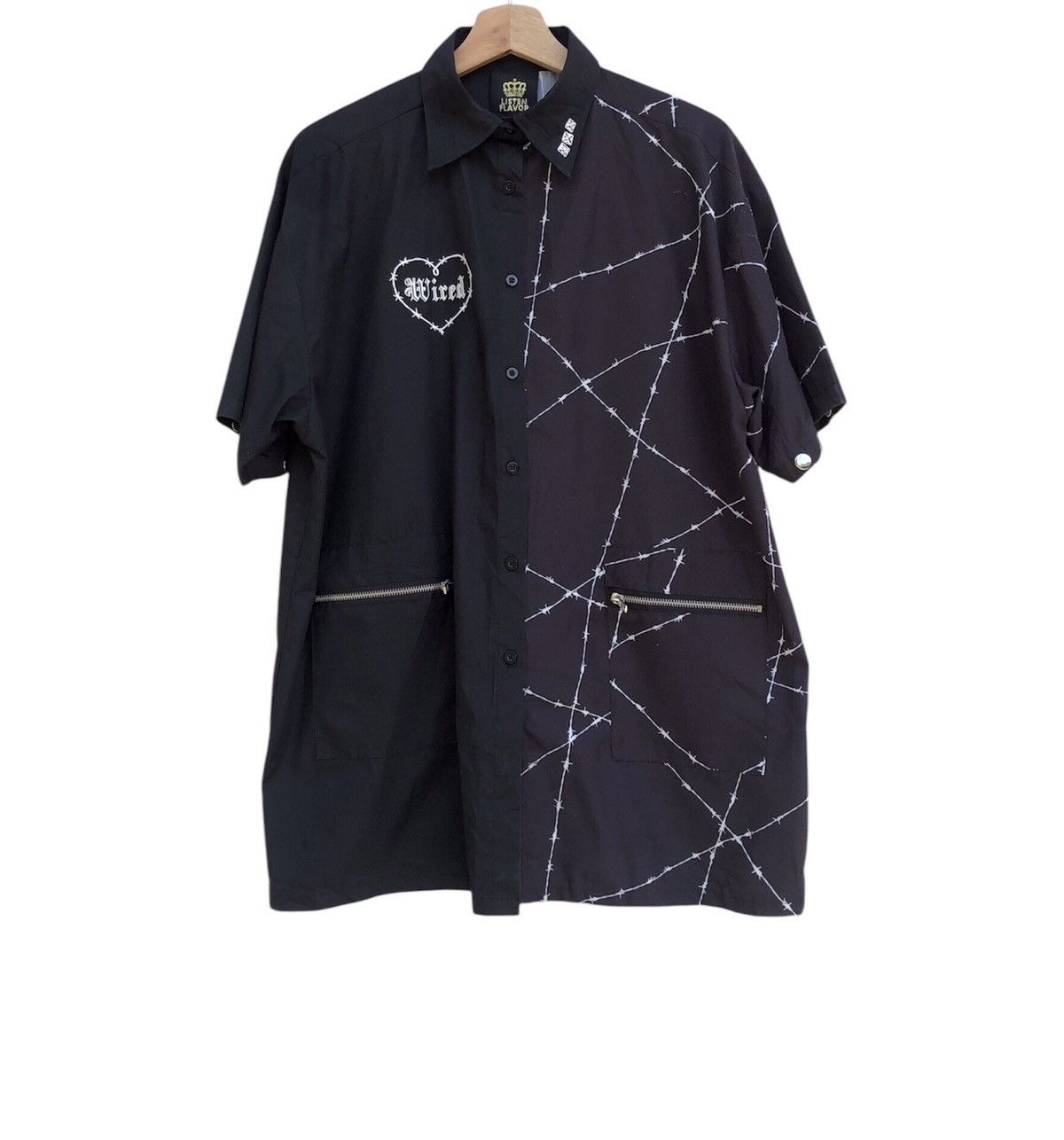 If Six Was Nine Japanese Brand Listen Flavor Wired Zipper Button Up Shirt Size US L / EU 52-54 / 3 - 11 Thumbnail