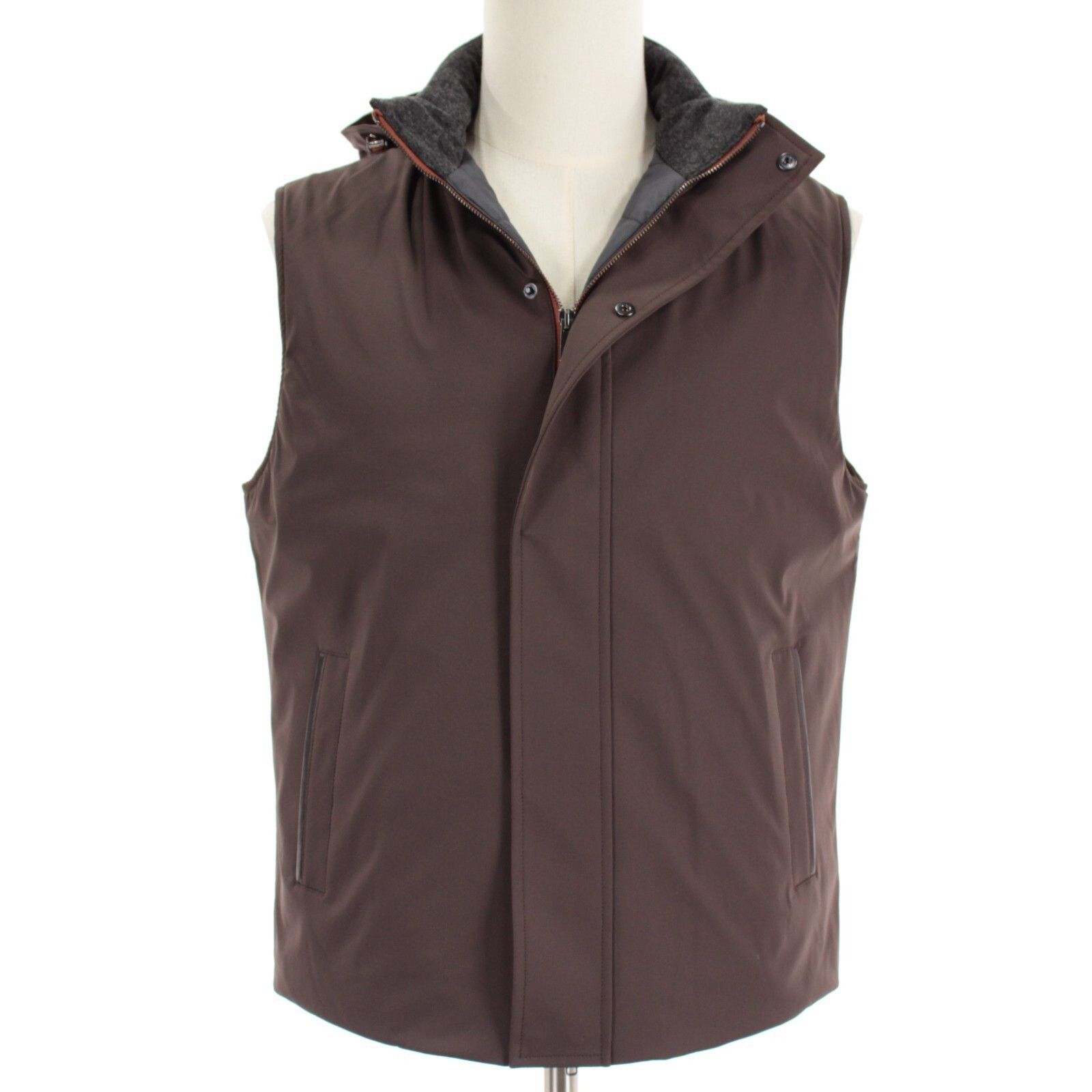 Luciano Barbera Luciano Barbera Vest Size M US In Brown Polyamide Size US M / EU 48-50 / 2 - 1 Thumbnail