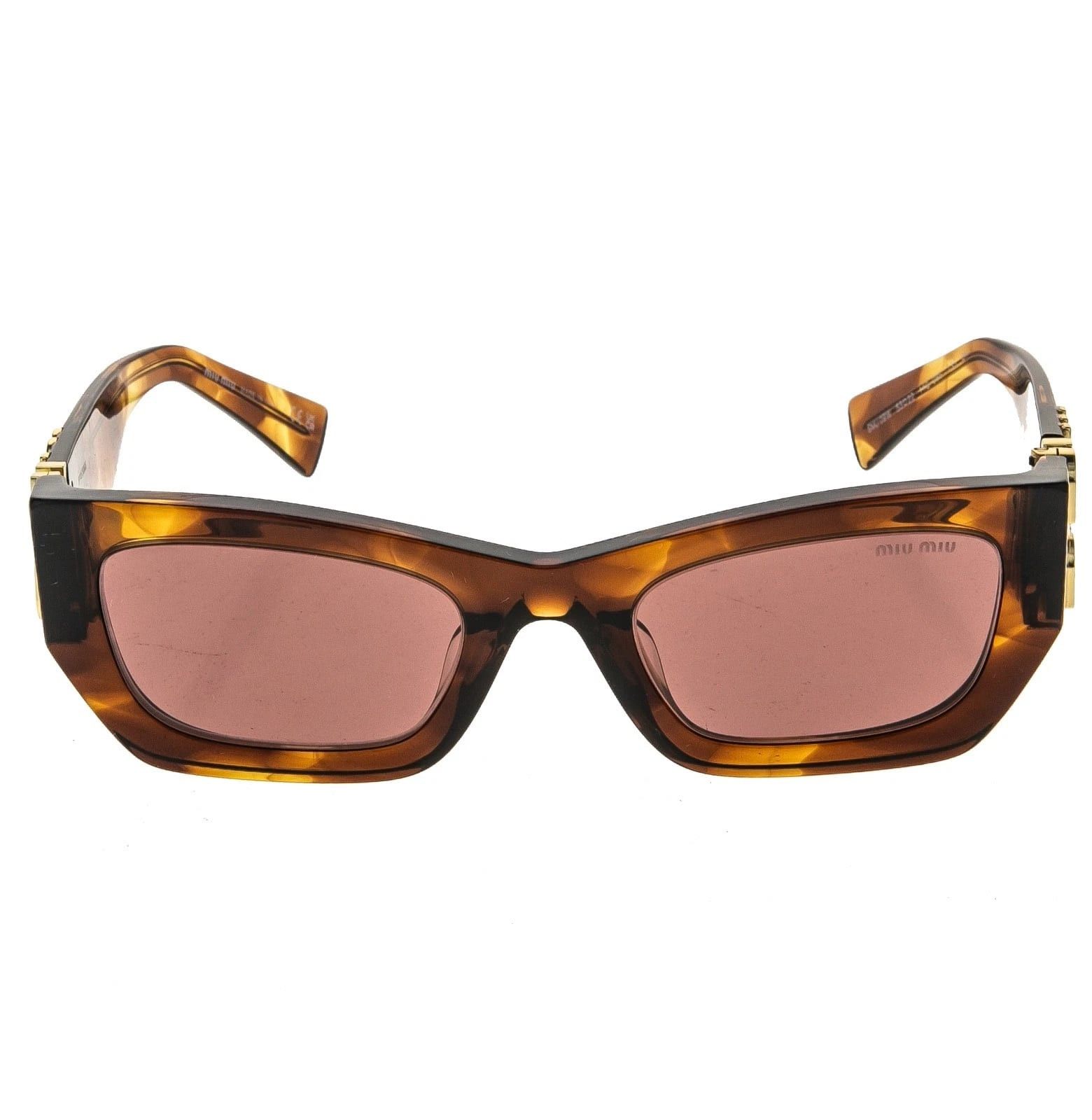 Miu Miu MIU MIU GLIMPSE LOGO MU09WS Brown Violet Logo Geometric 09W Size ONE SIZE - 8 Thumbnail