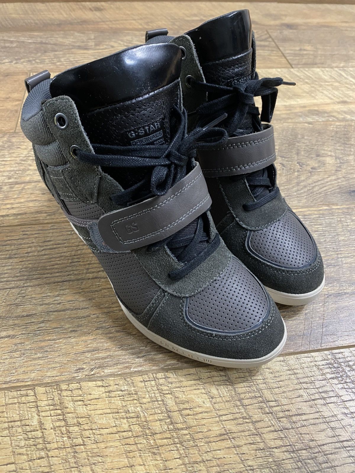 G-Star RARE Y2K 2000s G-Star RAW Hidden Wedge Sneakers High top Size US 9 / IT 39 - 4 Thumbnail