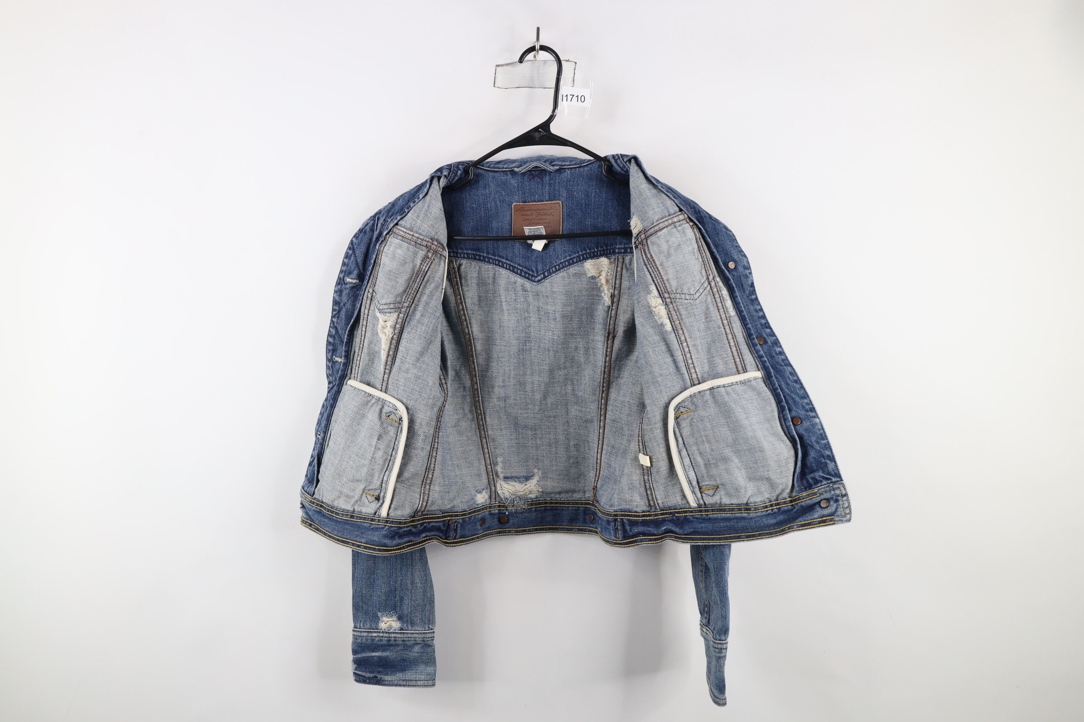 Abercrombie & Fitch × Vintage Vintage Y2K Abercrombie & Fitch Denim Jean Trucker Jacket Size S / US 4 / IT 40 - 10 Thumbnail