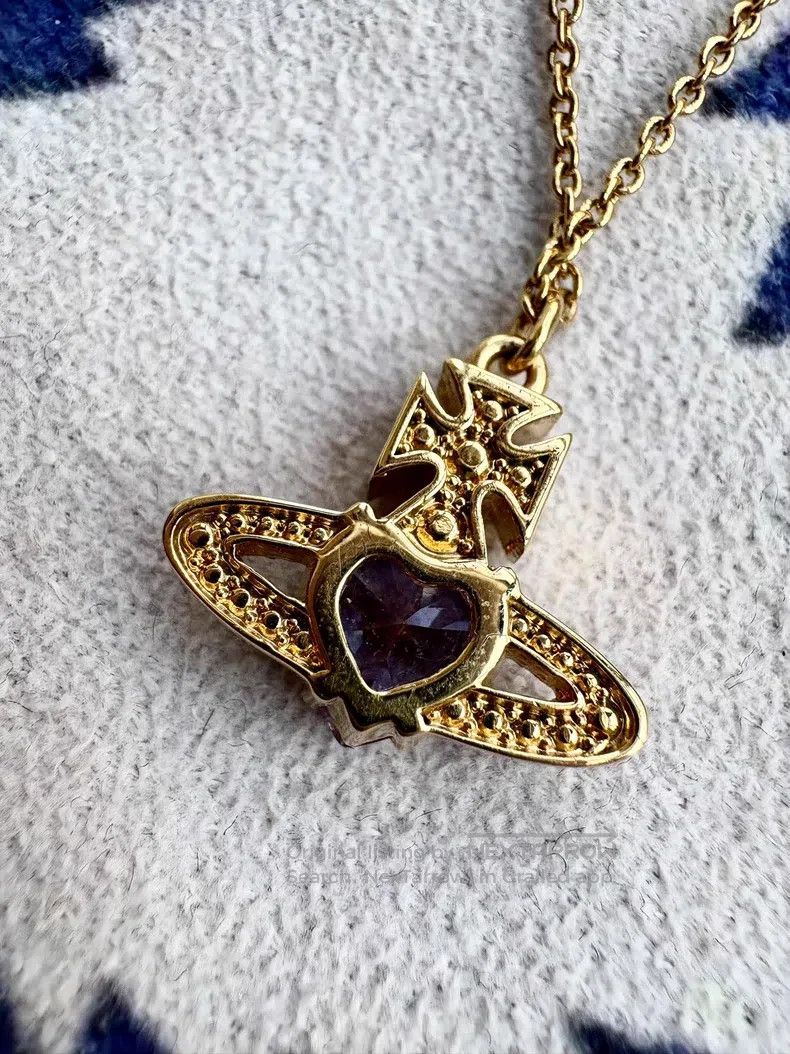 Vivienne Westwood Vivienne Westwood Purple Heart Necklace Size ONE SIZE - 6 Thumbnail