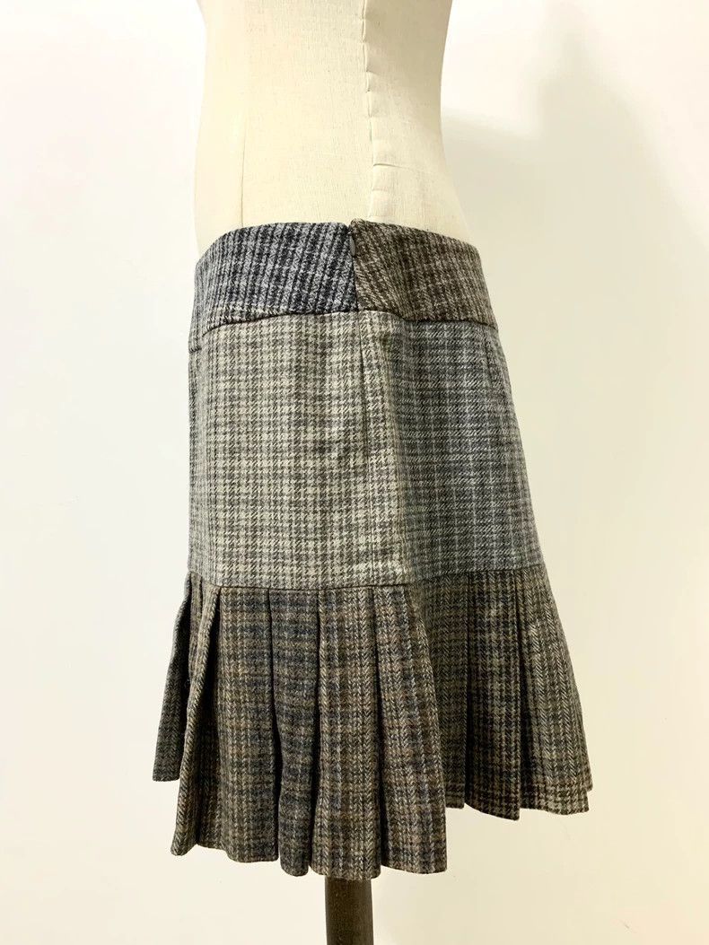 Vivienne Westwood Vivienne Westwood Gray and brown patchwork plaid skirt Size 27" / US 4 / IT 40 - 4 Thumbnail