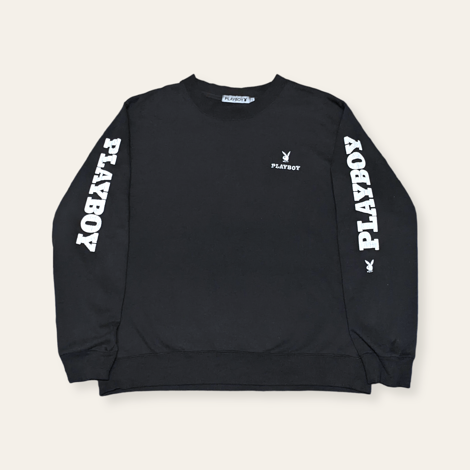 Playboy × Vintage Vintage 90s Playboy Spellout Big Logo Embroidered Sweatshirt Size US L / EU 52-54 / 3 - 2 Thumbnail