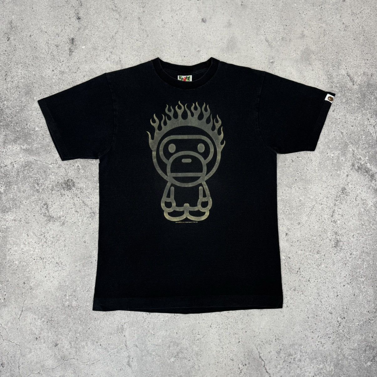 Bape Rare Bape Flame Baby Milo T Shirt Made In Japan Size US M / EU 48-50 / 2 - 3 Thumbnail