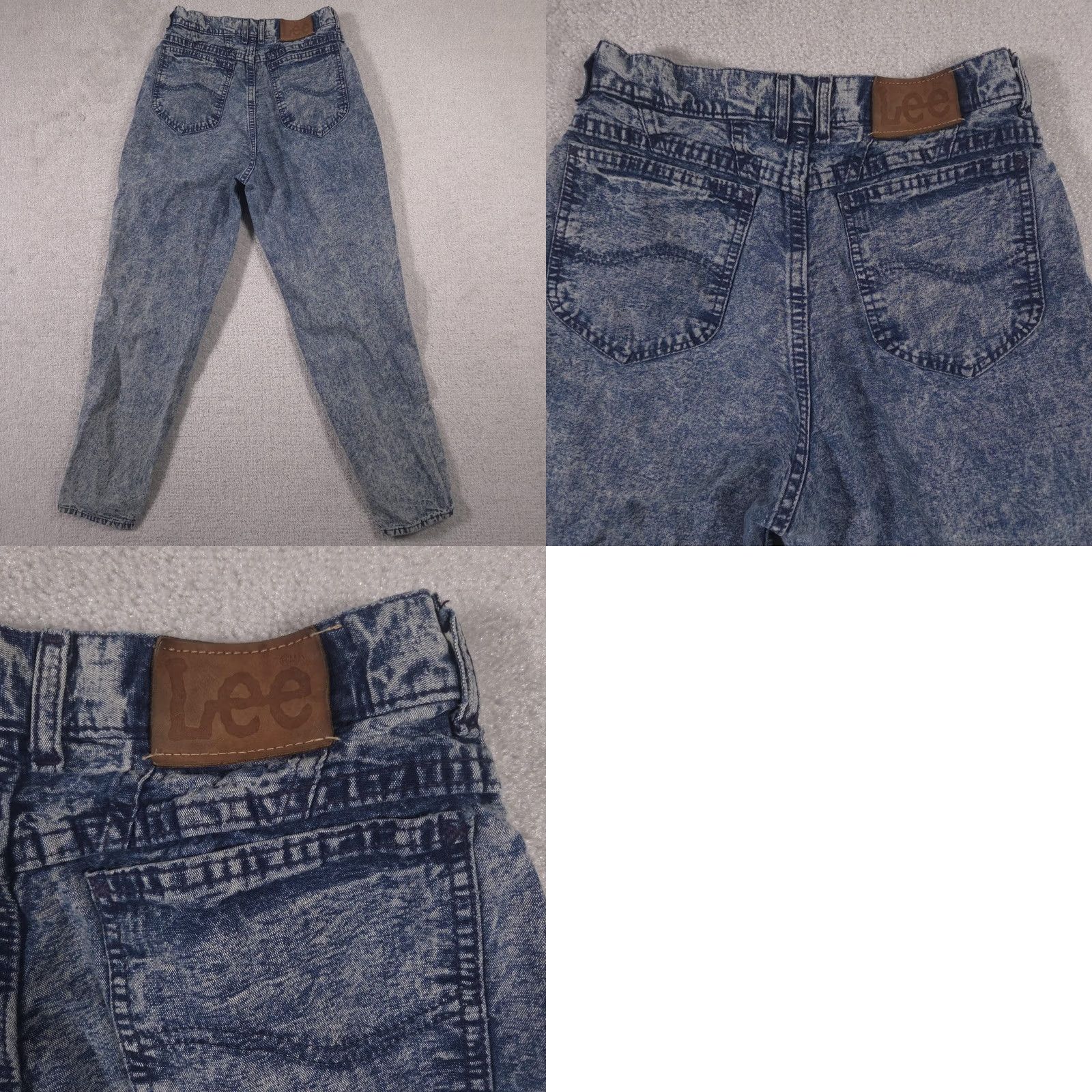 Lee VINTAGE Lee Jeans Womens 11 Medium Blue Acid Wash High Rise Mom Tapered 80s Size 32" / US 10 / IT 46 - 9 Thumbnail