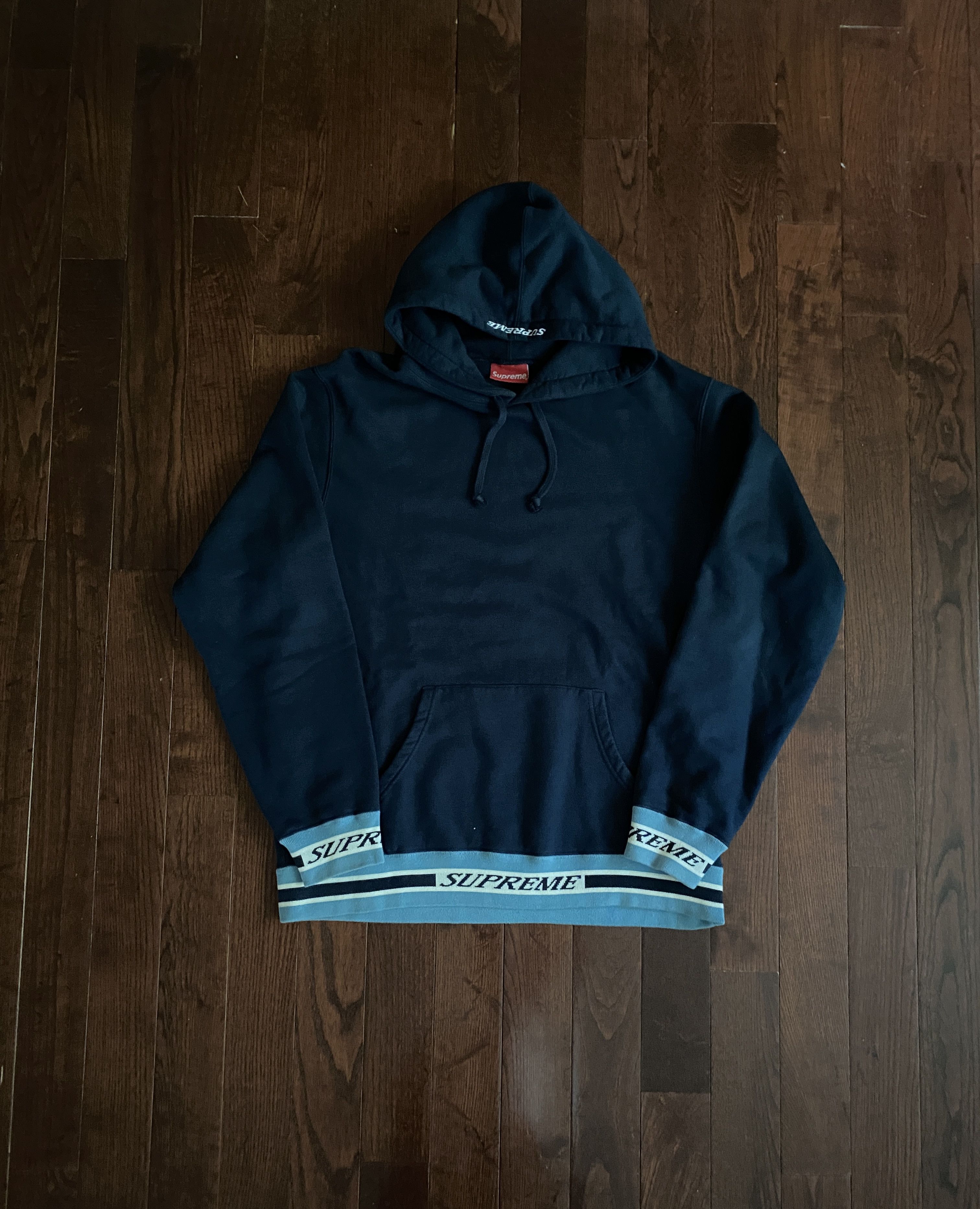 Supreme Supreme FW07 striped crest hoodie | Grailed
