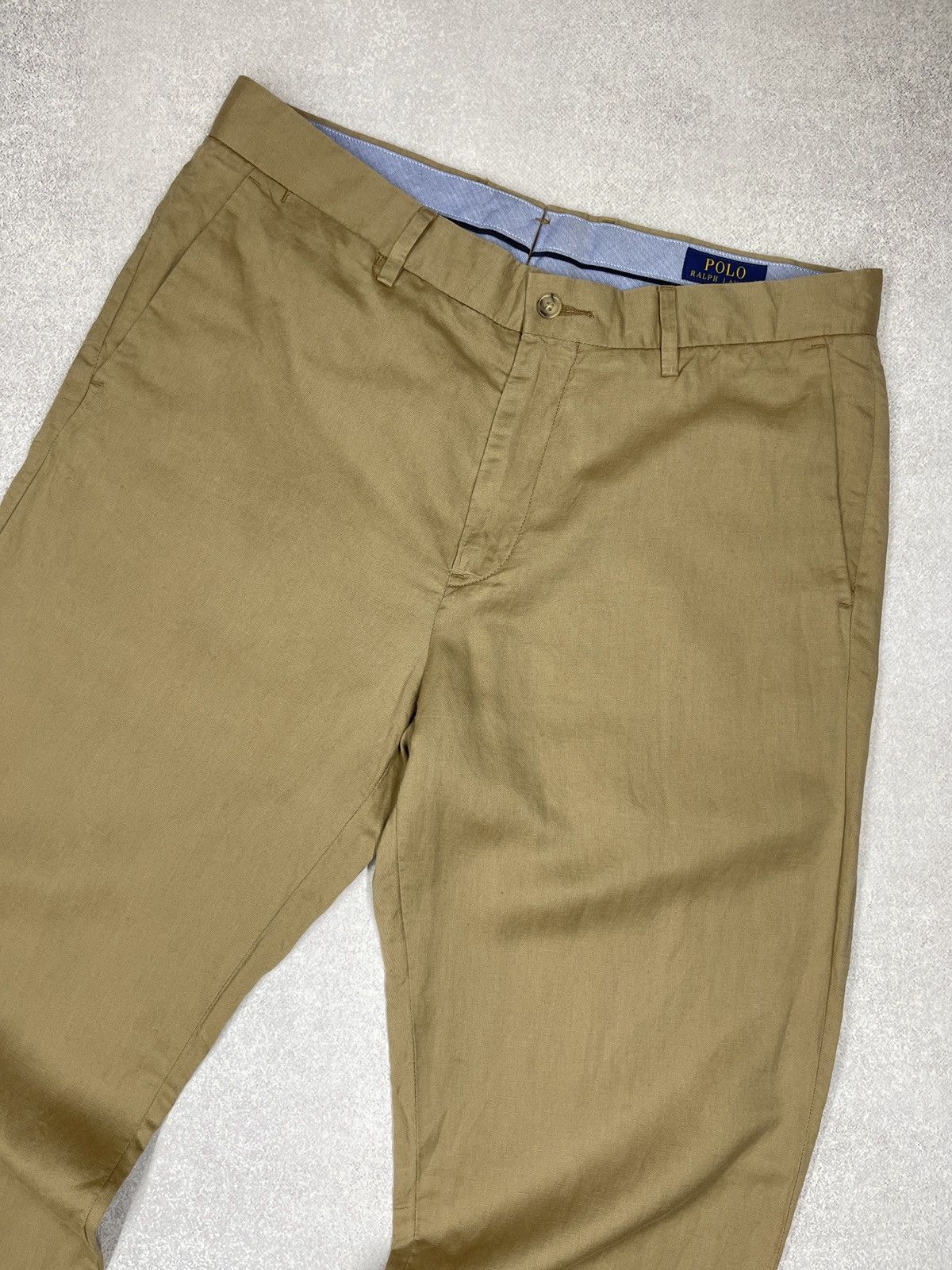 Polo Ralph Lauren Mens Polo Ralph Lauren Linen Pants Beige Size US 31 - 7 Thumbnail