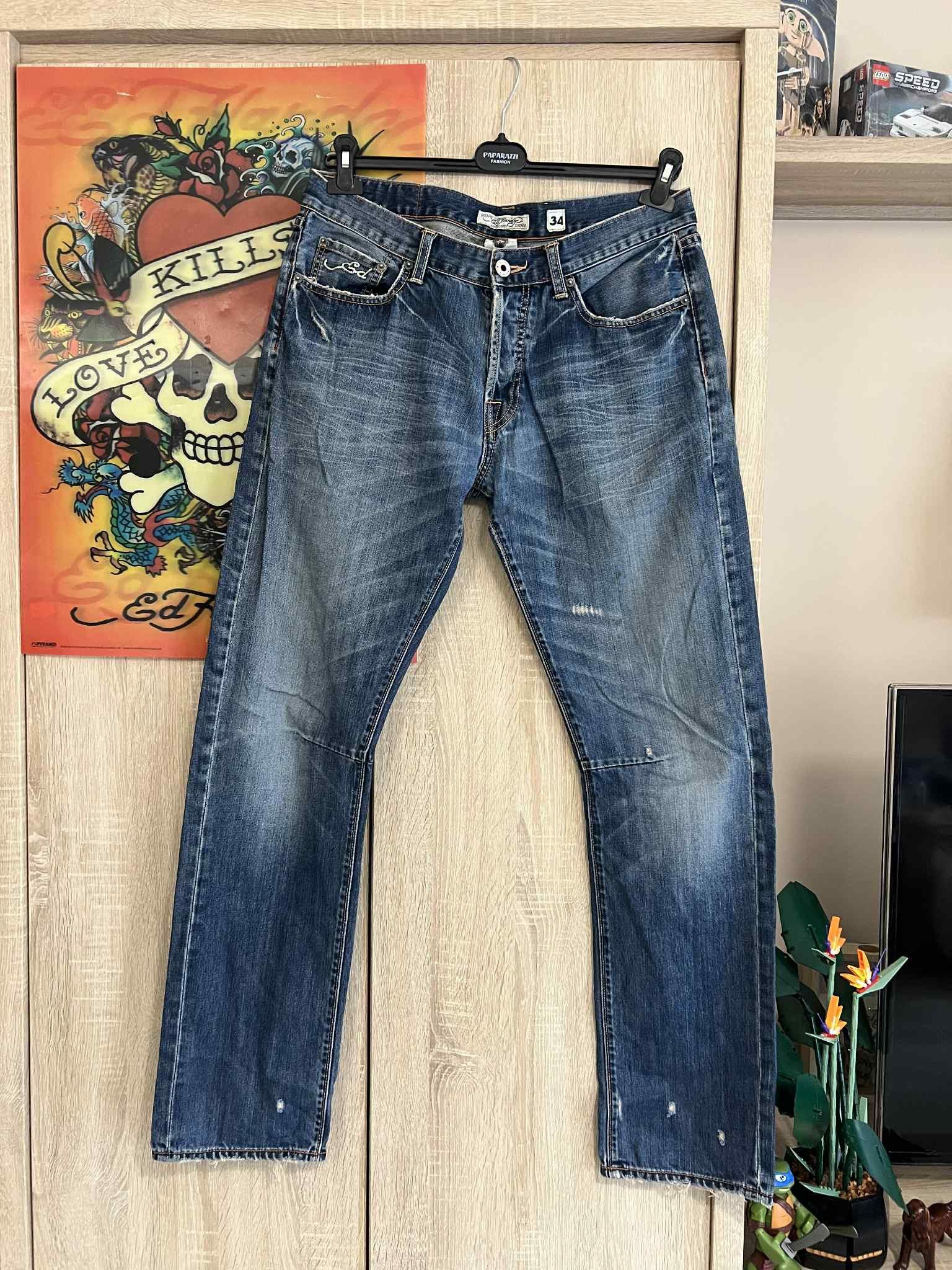 Ed Hardy Ed Hardy denim pants vintage avant-garde Size US 34 / EU 50 - 4 Thumbnail