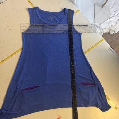 Other LOGO By Lori Goldstein Blue Sleeveless Sharkbite Hem Tunic T Size M / US 6-8 / IT 42-44 - 8 Thumbnail