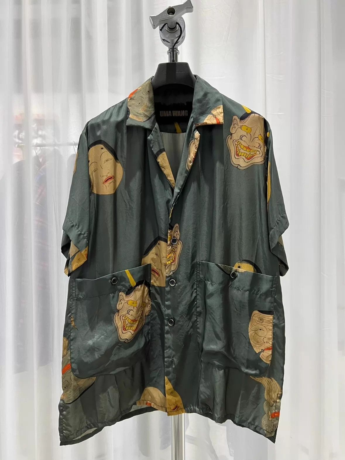 Uma Wang Multi Face Print Short Sleeve Button Up Shirt Size US M / EU 48-50 / 2 - 1 Thumbnail