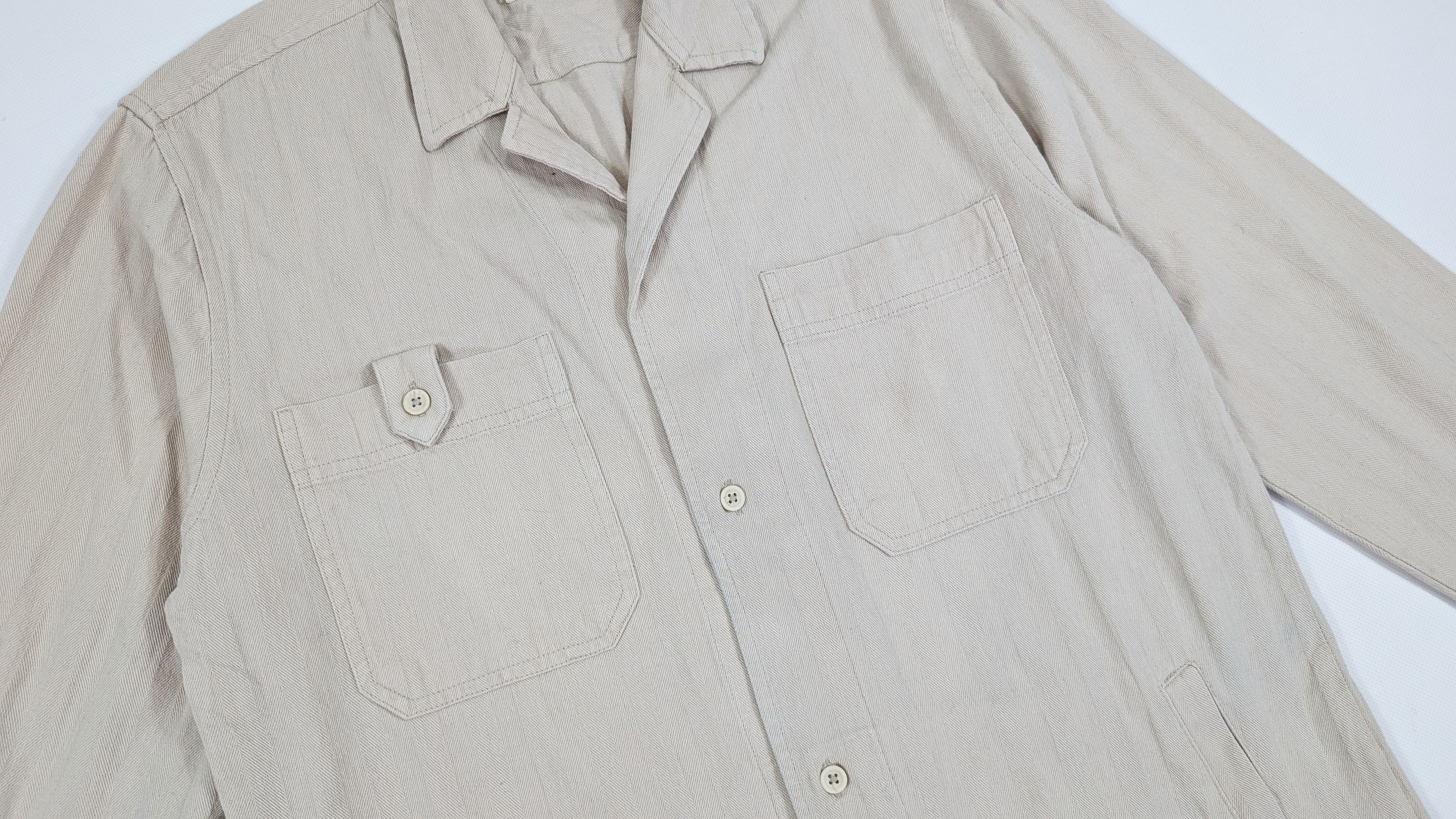 Folk Folk Beige Cotton Overshirt Size 3 M Size US M / EU 48-50 / 2 - 4 Thumbnail
