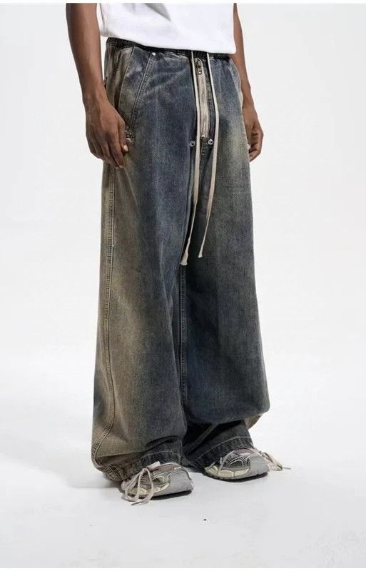Japanese Brand × Jean Y2K High Street Makes Old Ground White Loose Jeans Size US 26 / EU 42 - 2 Thumbnail