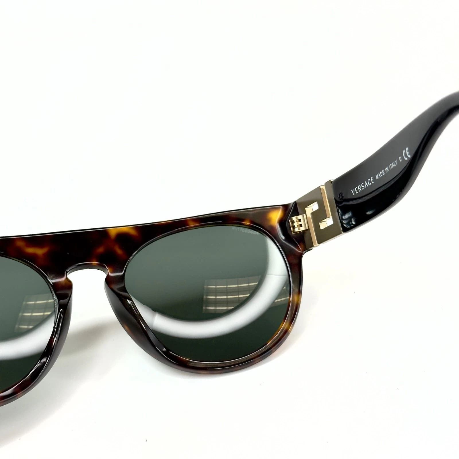 Versace VERSACE VE4333A 4333 Greca Round Bold Sunglasses Black Size ONE SIZE - 5 Thumbnail