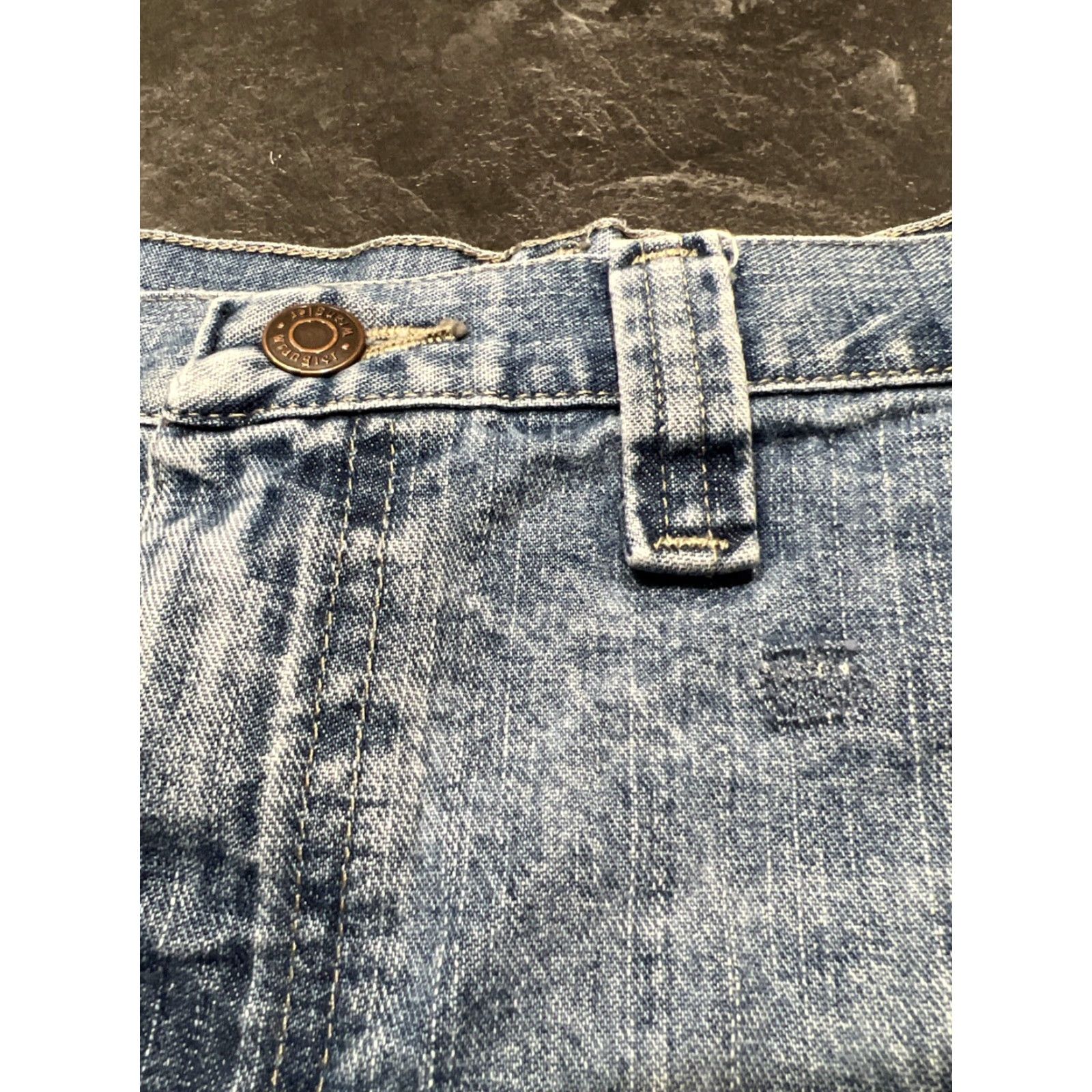 Wrangler Wrangler Men's Carpenter Shorts 46 Blue Denim Workwear 10" Inseam Flex Fit Biker Outdoor Size US 30 / EU 46 - 4 Thumbnail