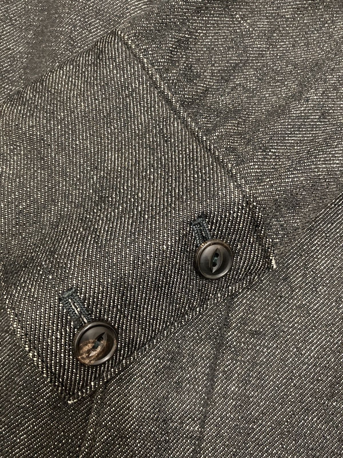 Attachment × Japanese Brand ATTACHMENT KAZUYUKI KUMAGAI wool/rayon denim cutoff coat Size US M / EU 48-50 / 2 - 8 Thumbnail