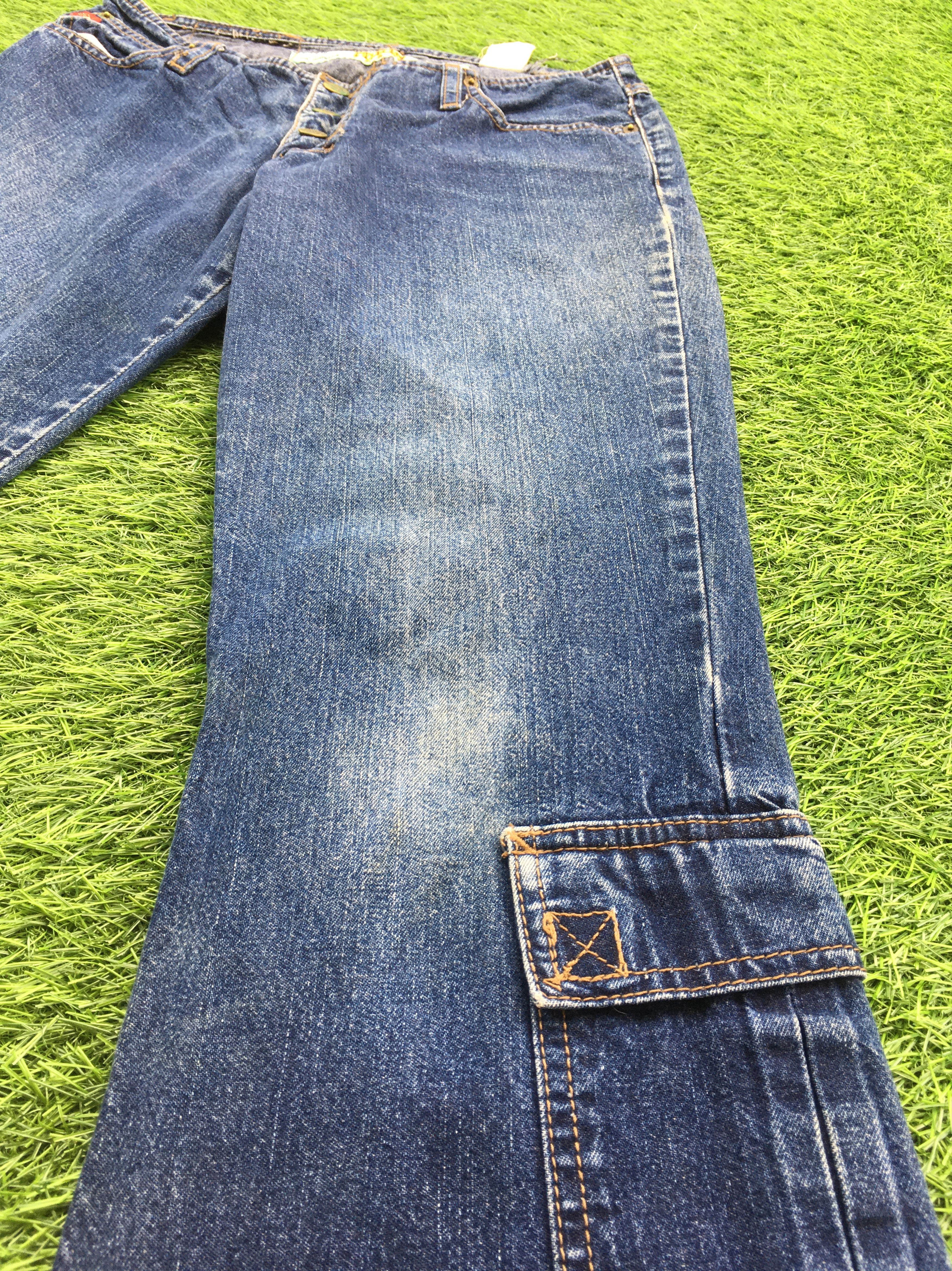 Designer × Jean Expose Button No Waist Multi Pocket Flare Jeans D-980 Size 25" / US 0 / IT 36 - 6 Thumbnail