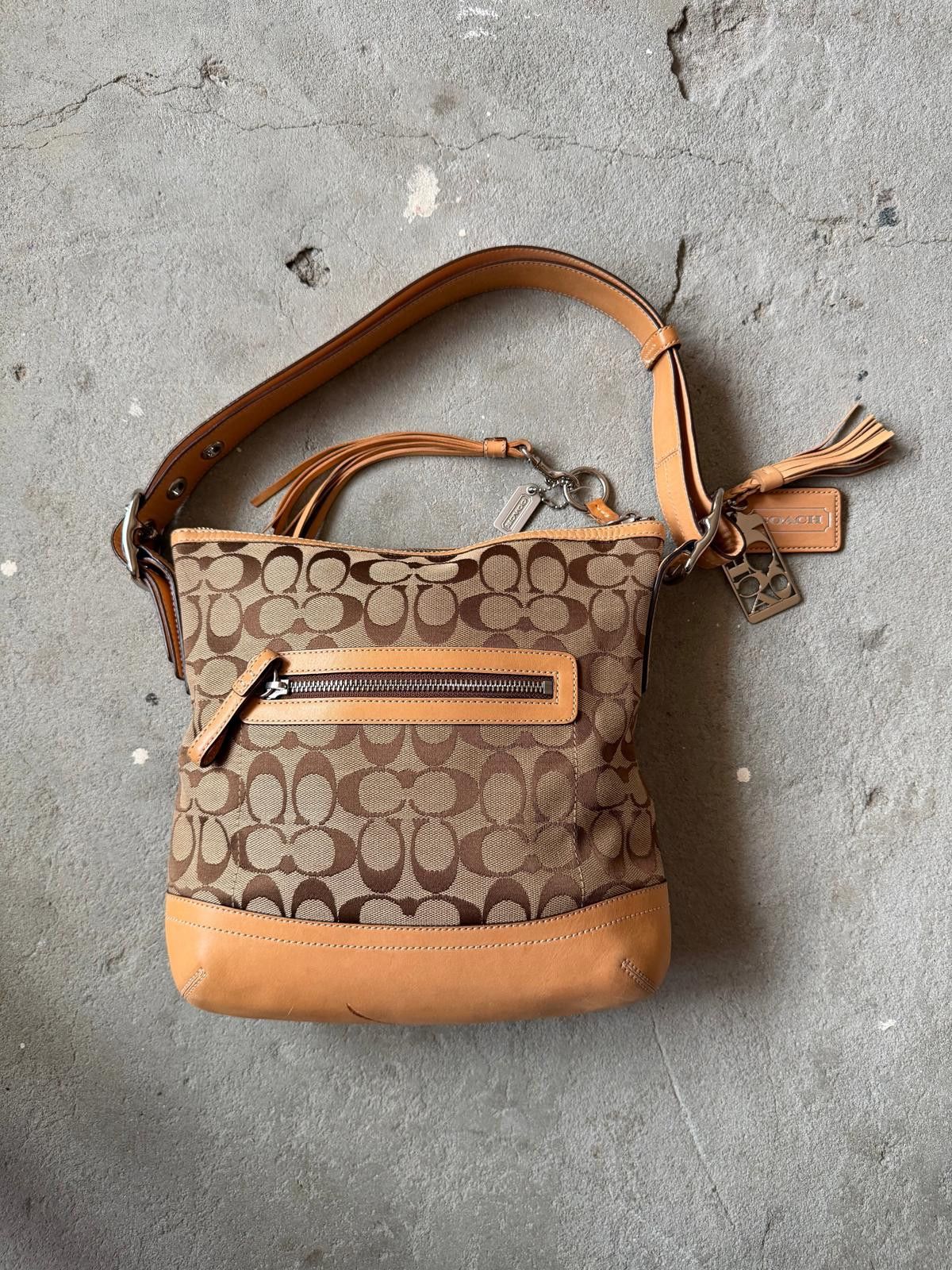 Coach Coach Signature East West Hobo Shoulder Bag Beige Size ONE SIZE - 1 Thumbnail
