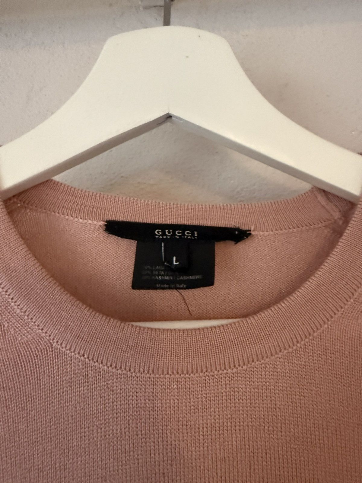 Gucci Gucci Blush Pink Cashmere Silk Wool Knit Sweater Size US L / EU 52-54 / 3 - 3 Thumbnail