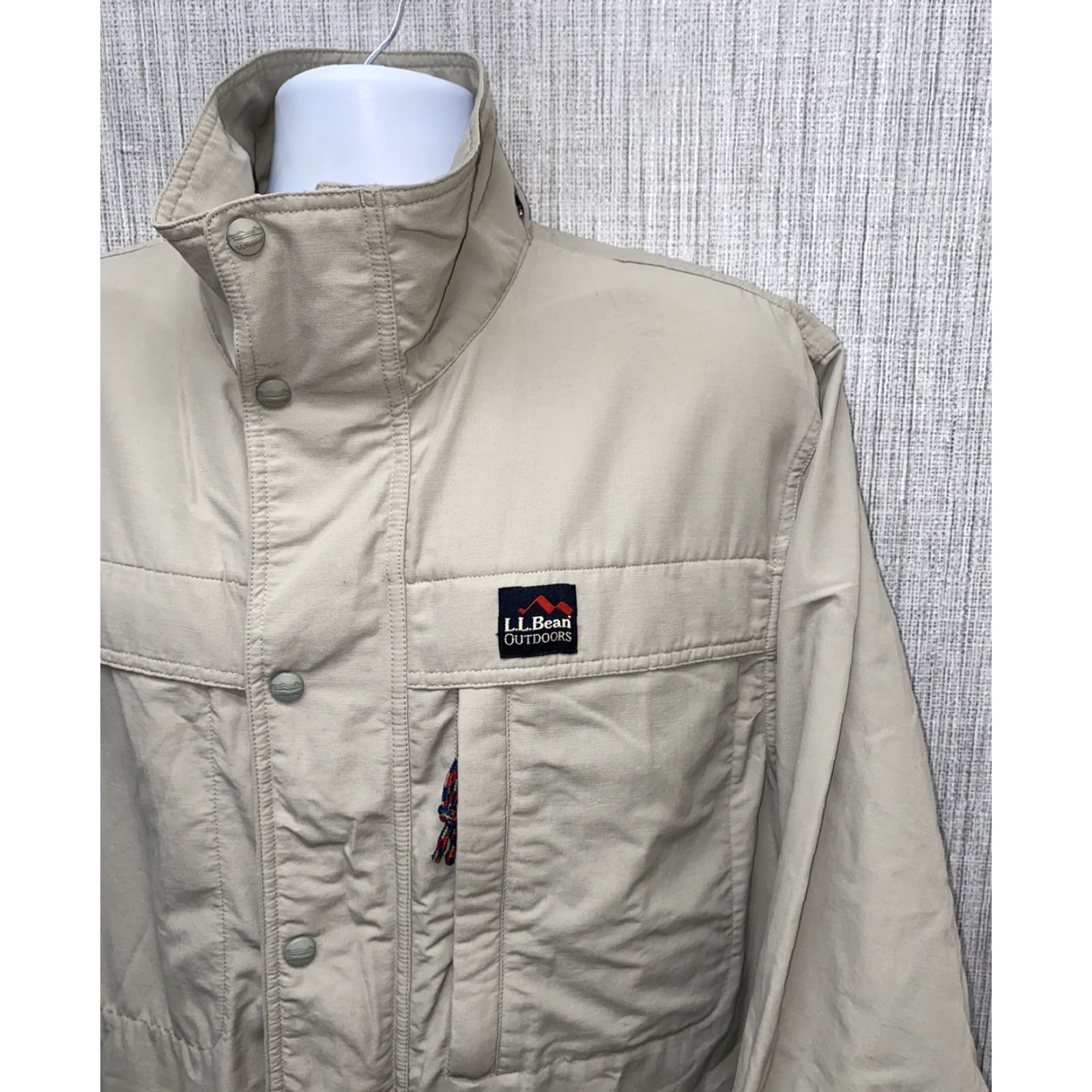 Vintage L.L. Bean Jacket Mens Outdoor Full Zip Nylon Beige Multi Pocket Size M Size US M / EU 48-50 / 2 - 2 Thumbnail