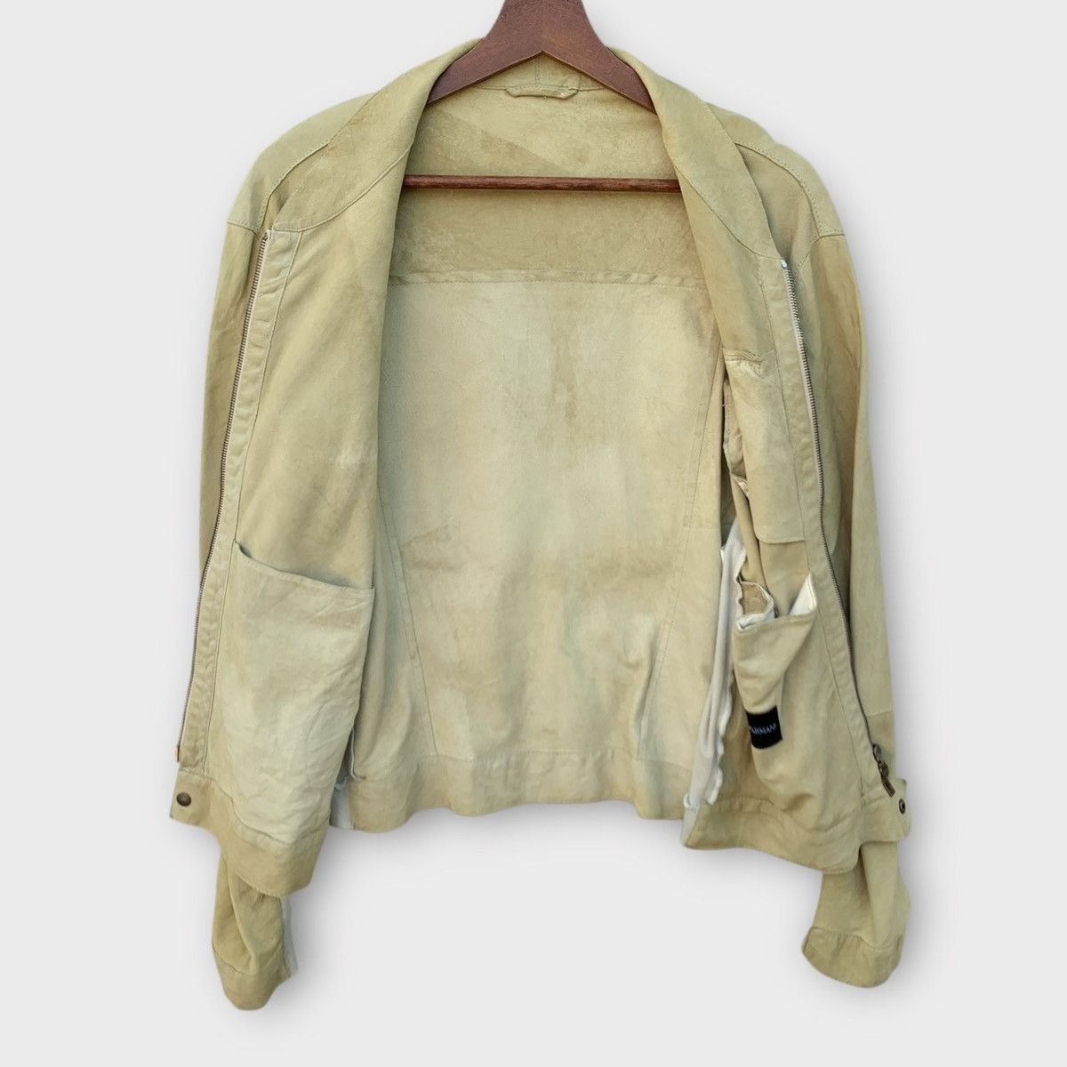 Emporio Armani SS2007 EMPORIO ARMANI BIKER SUEDE LEATHER JACKET Size US S / EU 44-46 / 1 - 3 Thumbnail