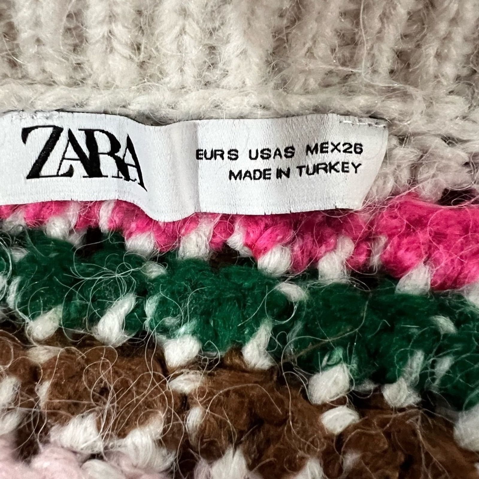Zara Zara Knit Rainbow Stripe Button Up Cardigan Sweater Sz S Size S / US 4 / IT 40 - 8 Thumbnail