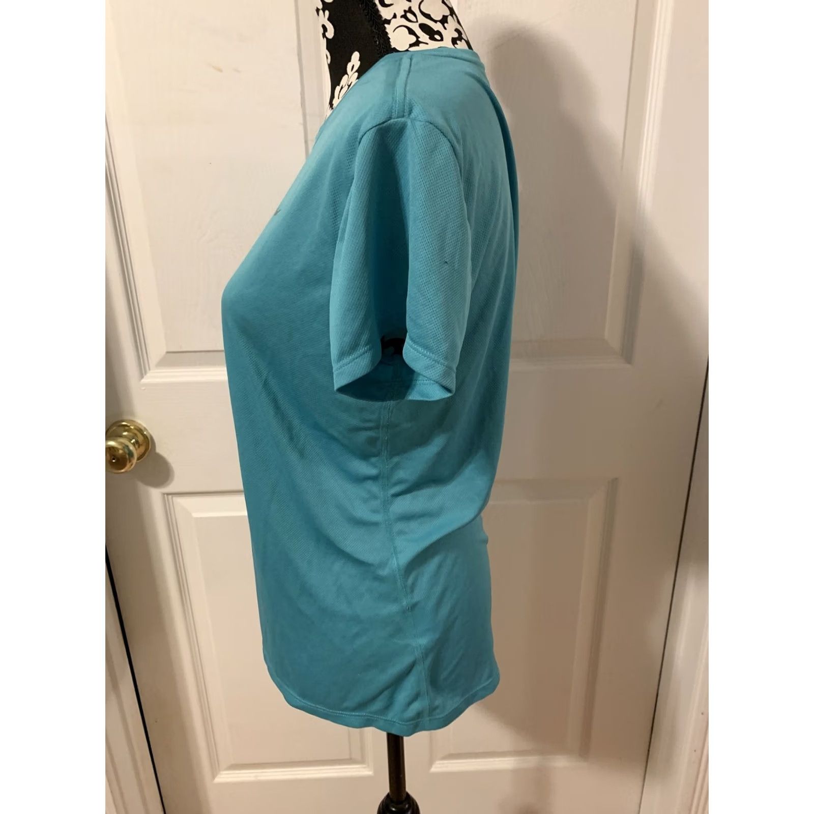 Nike Nike Running Dri-Fit Womens Blue Short Sleeve SZ L Activewear T-Shirt Size 36" / US 14 / IT 50 - 3 Thumbnail