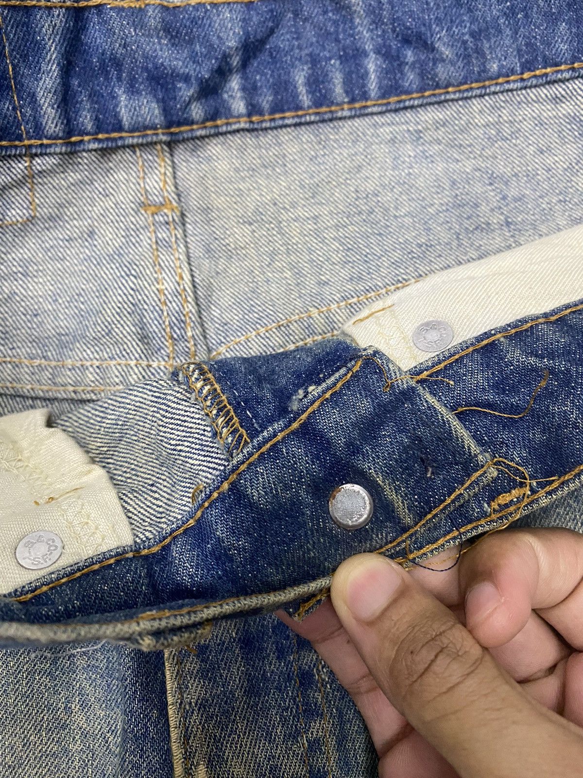 Levi's 🔥Thrashed Orange Tab Levi’s Flare Distress Bootcut Jean Size US 31 - 11 Thumbnail