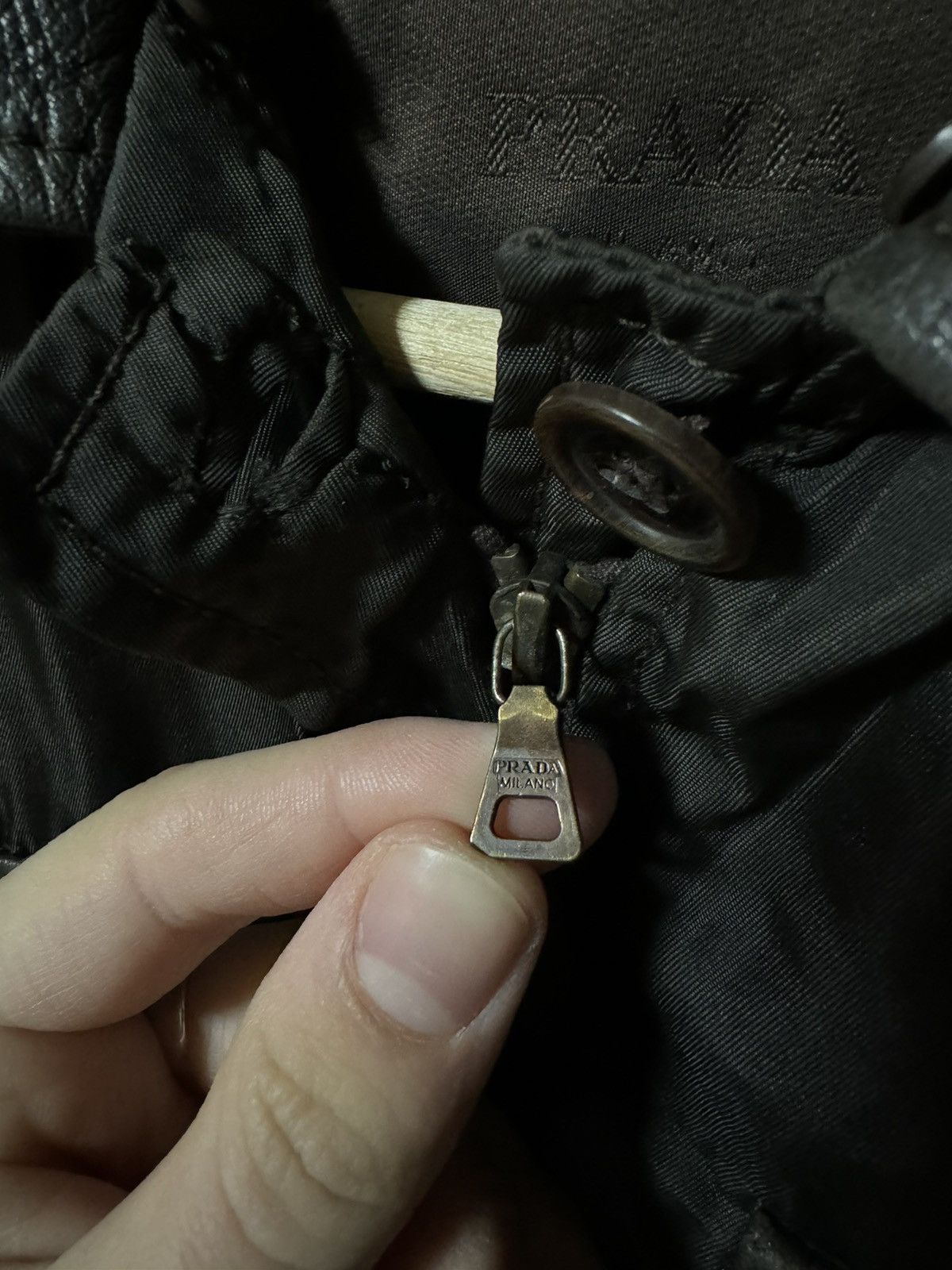Prada × Vintage Prada Milano Vintage Leather Brown Coat Jacket Size S / US 4 / IT 40 - 6 Thumbnail