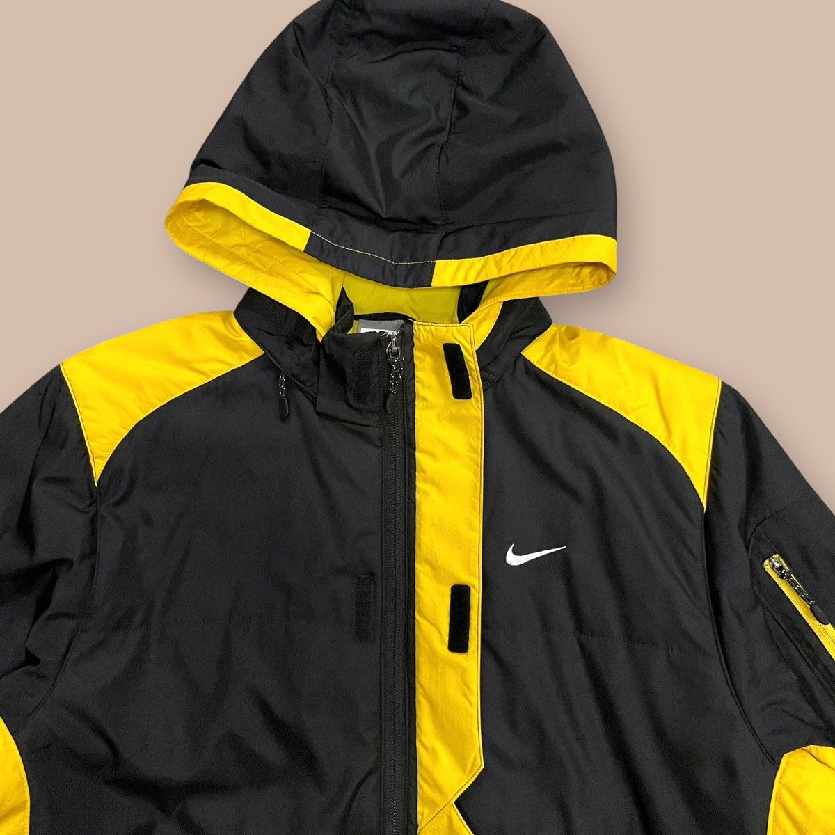 Nike OG 2000's Nike Fit Storm Black&Yellow Hoodie Size US L / EU 52-54 / 3 - 11 Thumbnail