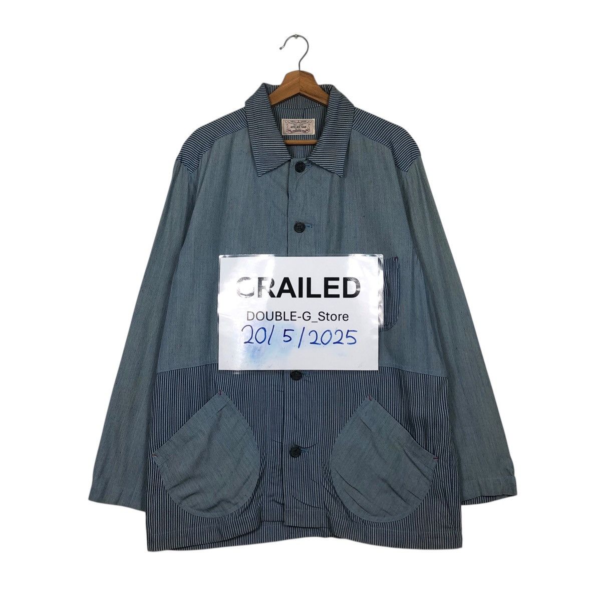 Japanese Brand Atelier SAB Multi-Stripe Work Jacket Hickory Issey Miyake Size US M / EU 48-50 / 2 - 1 Thumbnail