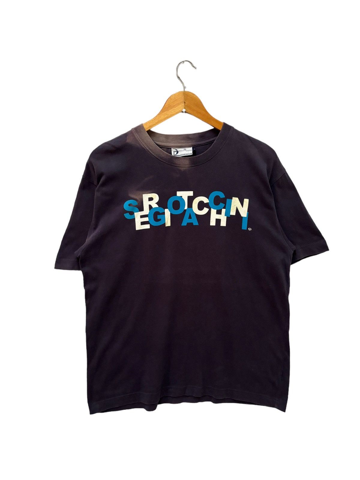 Sergio Tacchini Vintage Sergio Tacchini Disstress Tshirt Size US L / EU 52-54 / 3 - 1 Thumbnail