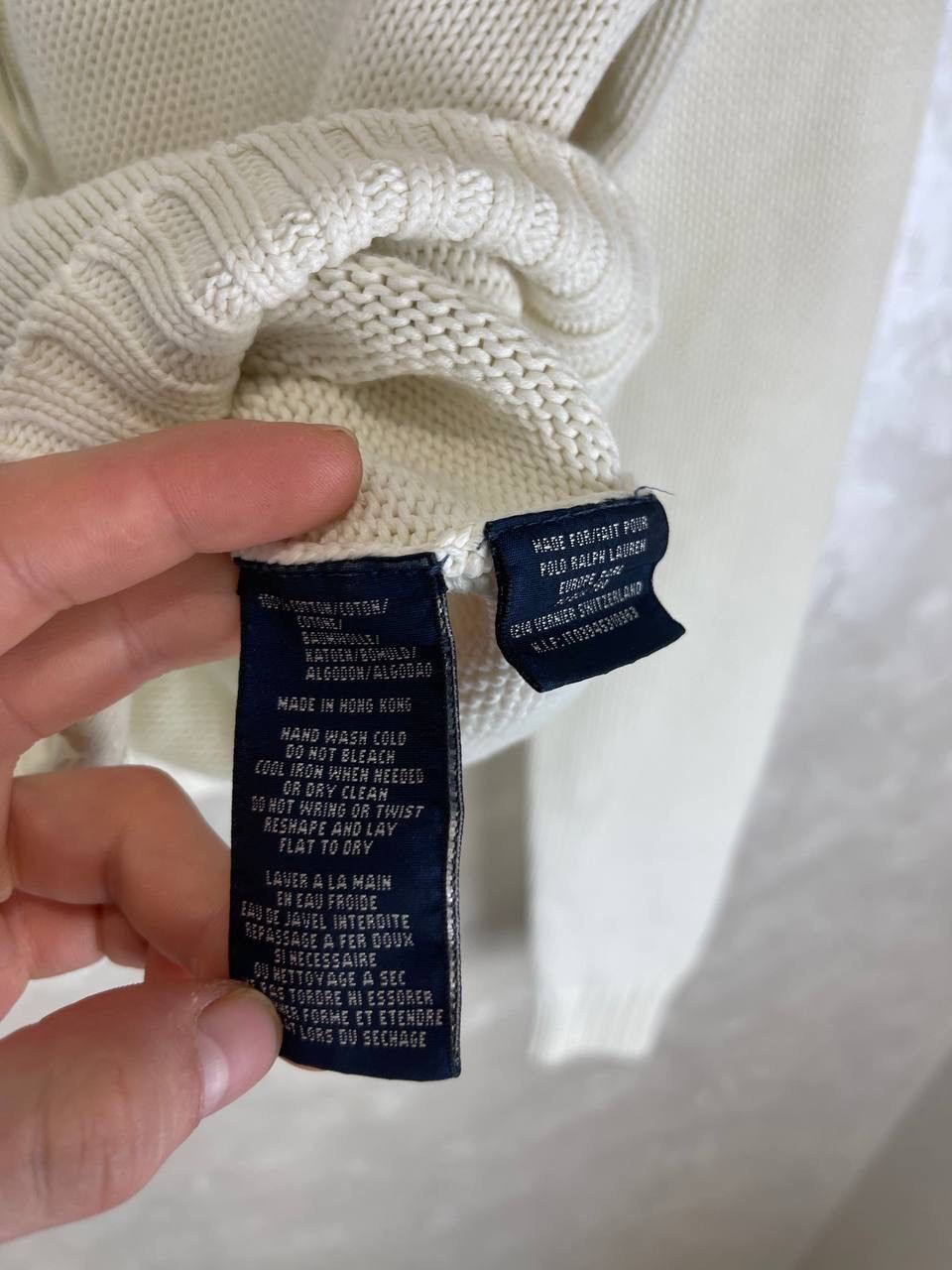 Ralph Lauren Ralph Lauren Cotton Knit Zip Hoodie Cream S Size S / US 4 / IT 40 - 7 Thumbnail