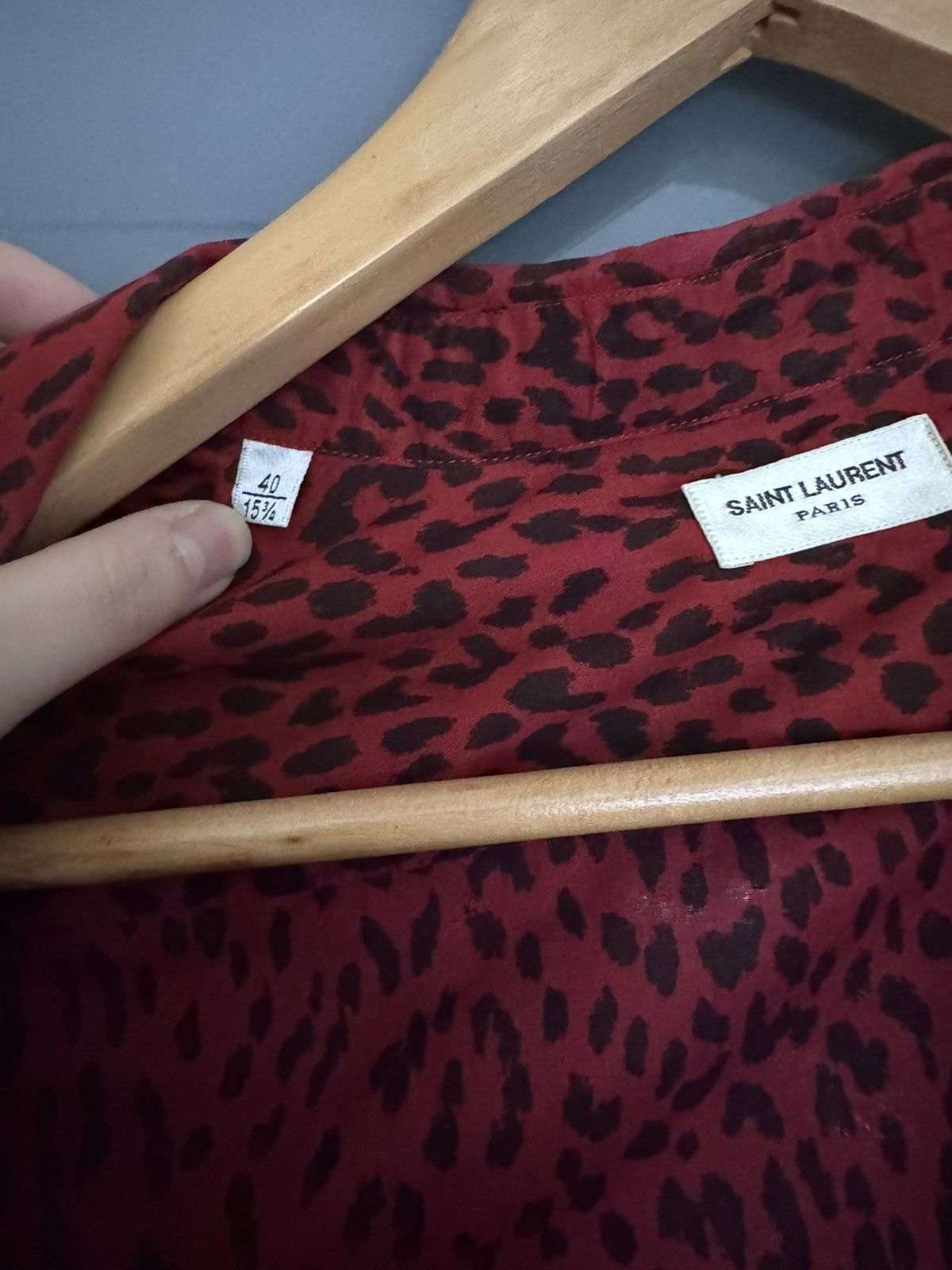 Saint Laurent Paris × Yves Saint Laurent Saint laurent red leopard print shirt Size US M / EU 48-50 / 2 - 3 Thumbnail