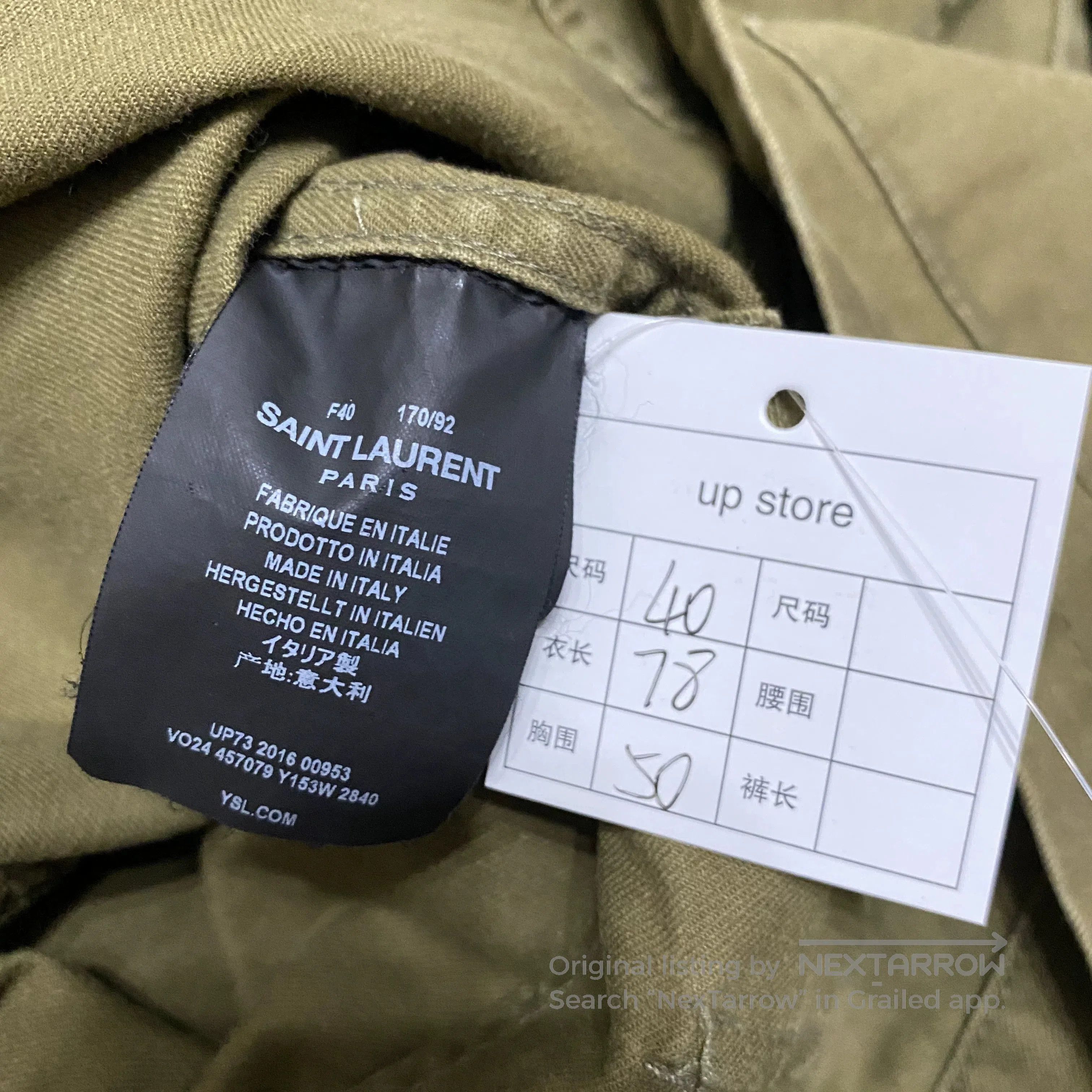 Saint Laurent Paris Saint Laurent SLP Washed Jacket. Size US XXS / EU 40 - 4 Thumbnail