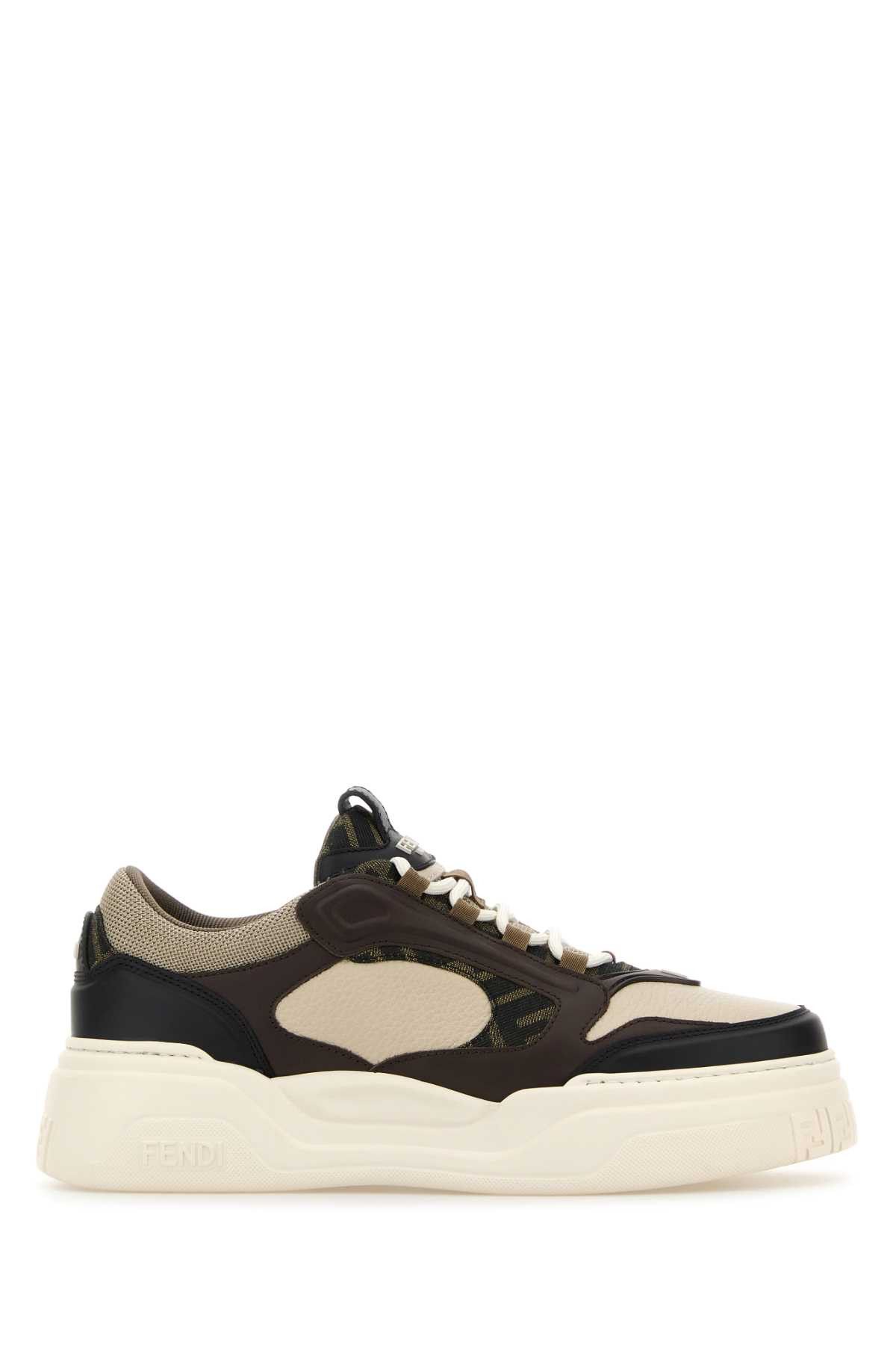 Multicolor Leather And Canvas Fendi Force Sneakers, Men's (Size 13)