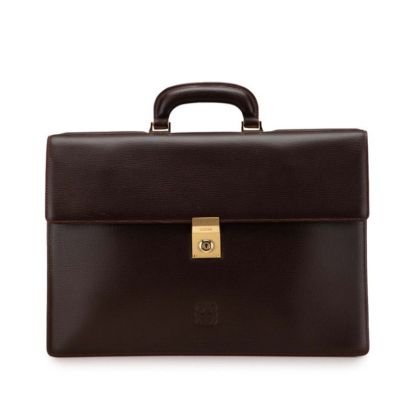 Loewe Loewe Loewe Anagram Leather Briefcase Leather Business Bag DUTY FREE for USA Size ONE SIZE - 1 Thumbnail