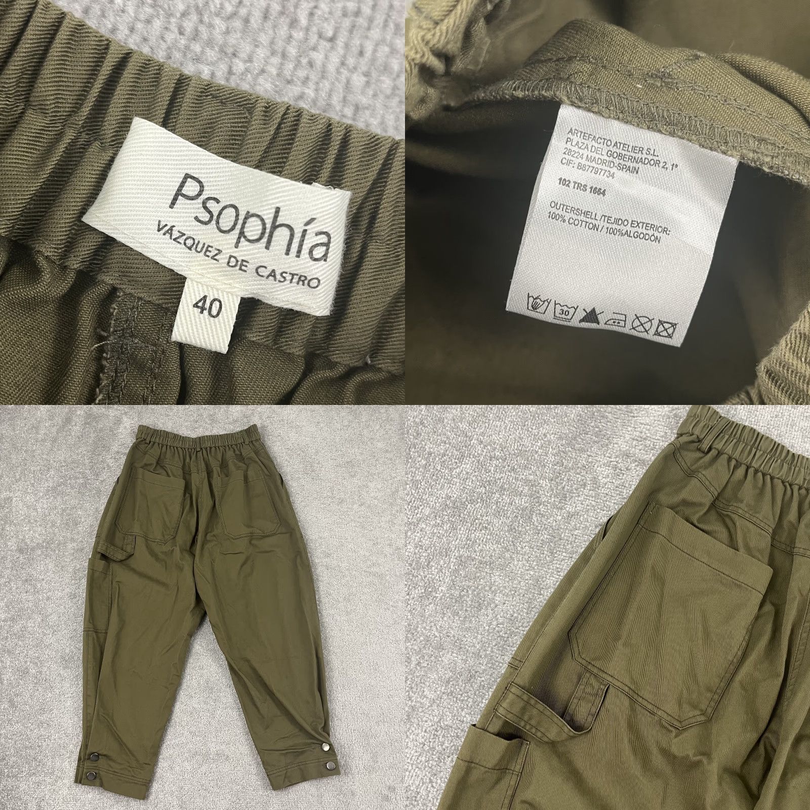 Vintage VINTAGE Psophia Women's Pants Size 40 Green Taper High Rise Cropped Casual Dressy Size 27" / US 4 / IT 40 - 8 Thumbnail