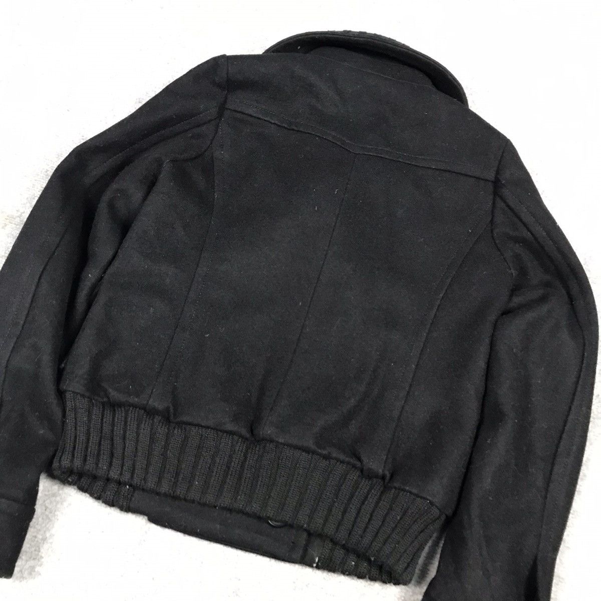 Japanese Brand × MOUSSY MOUSSY BLACK WOOL DOUBLE BREASTED JACKET Size US S / EU 44-46 / 1 - 8 Thumbnail